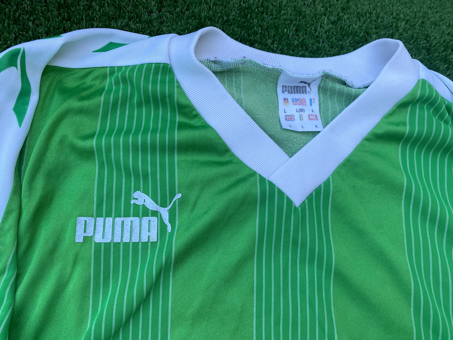 Puma 1980's Made Vintage Clothing Large Mans Football Soccer Type Top / Jersey