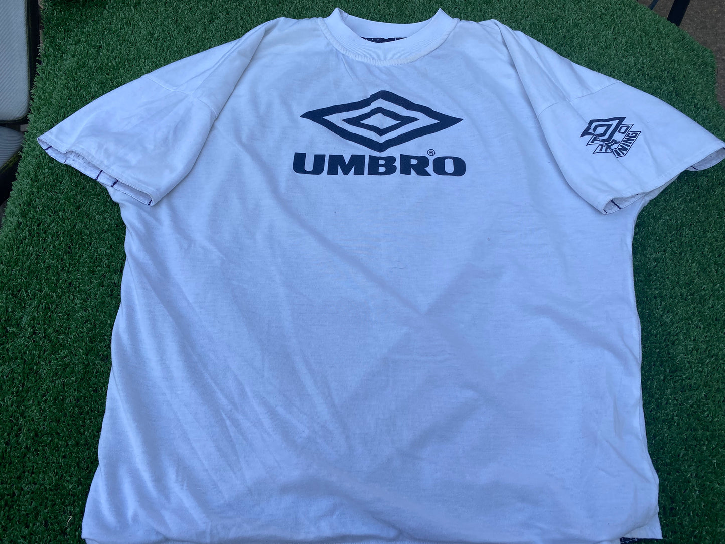 Umbro Made Rare Vintage Reverse Large Mans Cotton Lined Training Top / Jersey