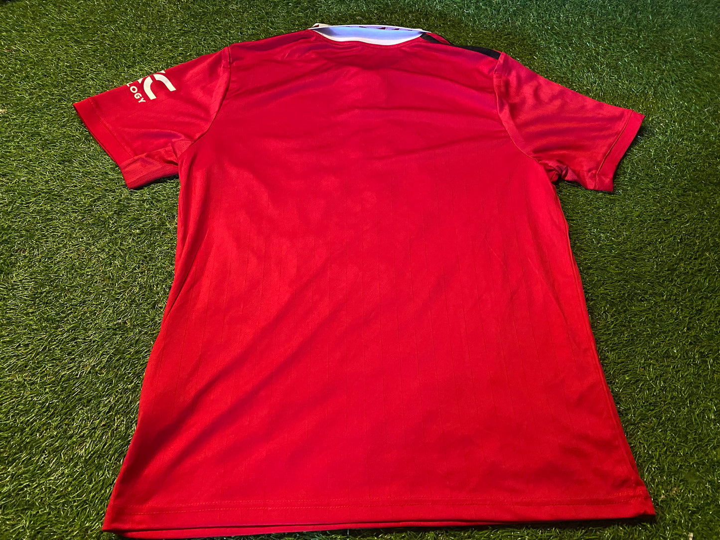 Manchester United England Football Medium Mans 2022 Adidas Made Home Jersey