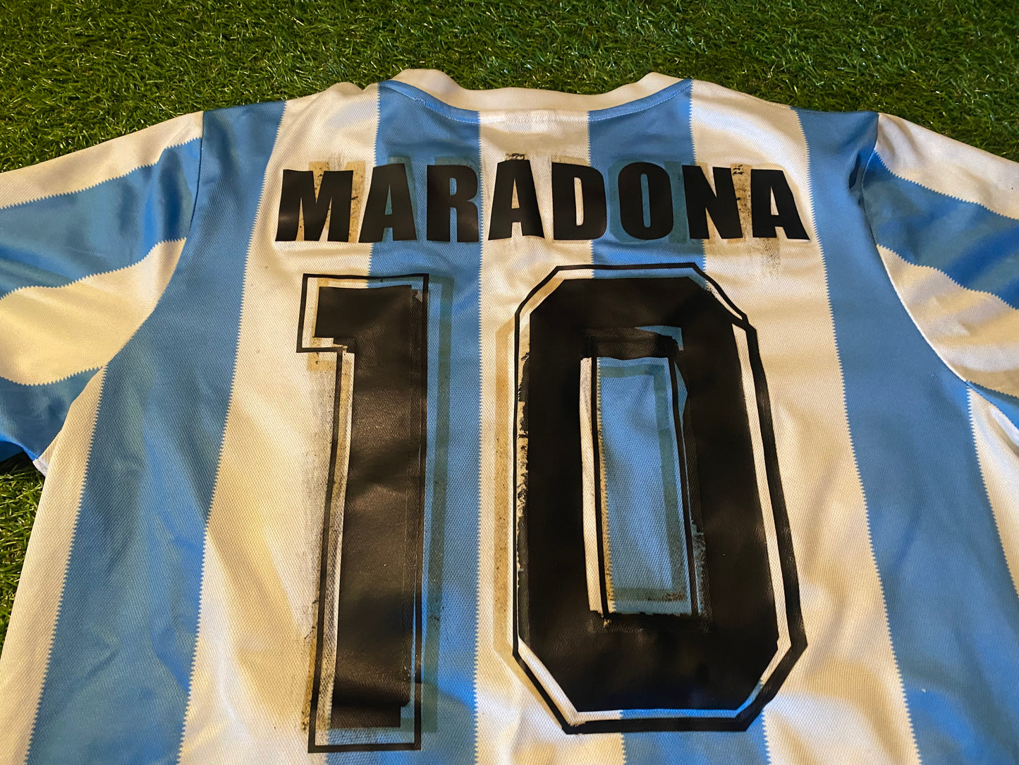 Argentina Soccer Football Medium mans Vintage Retro Maradonna no10 Home Jersey