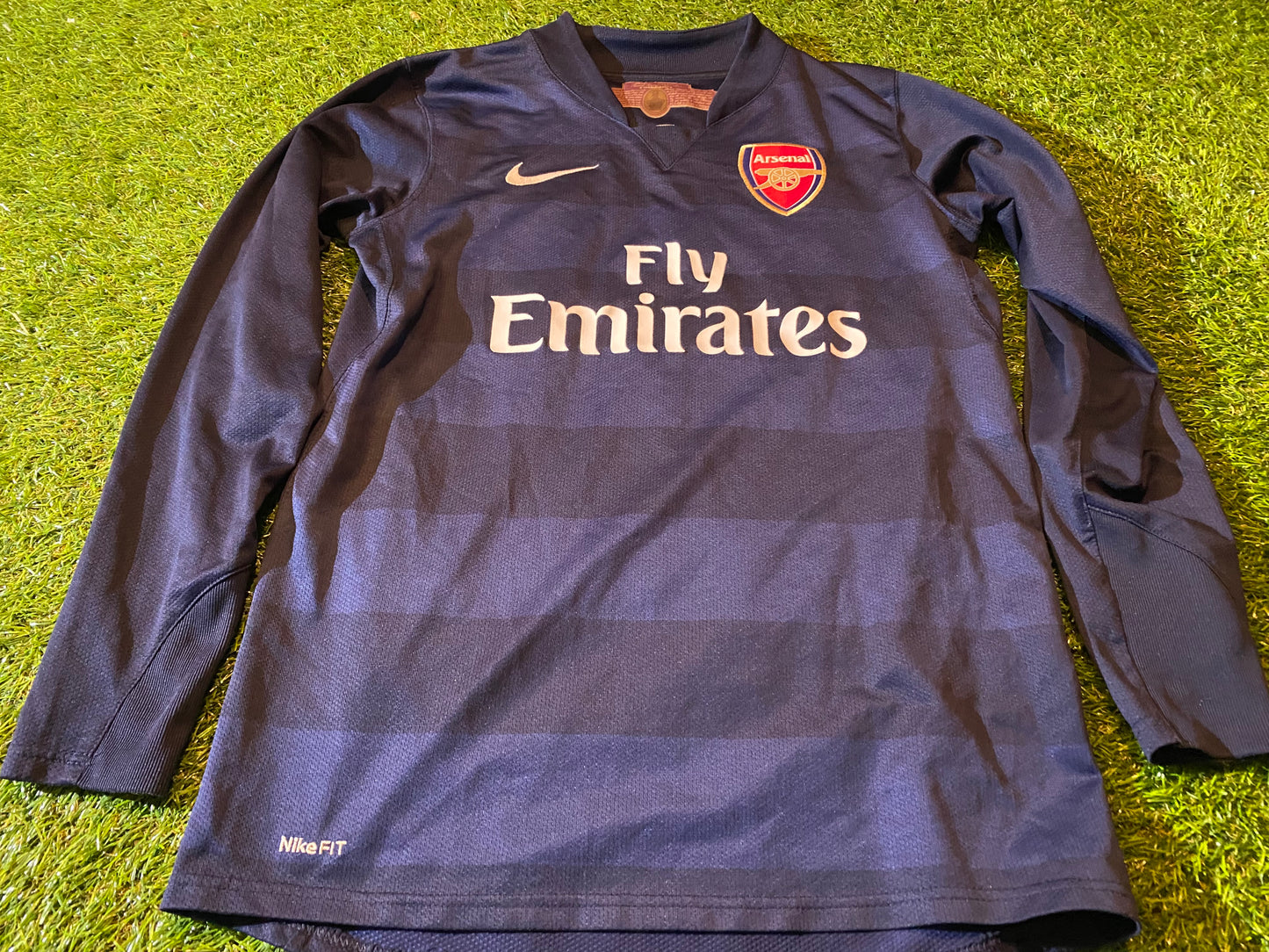 Arsenal FC England Soccer Football Large Boys 10-12 Year Old Nike Made Jersey