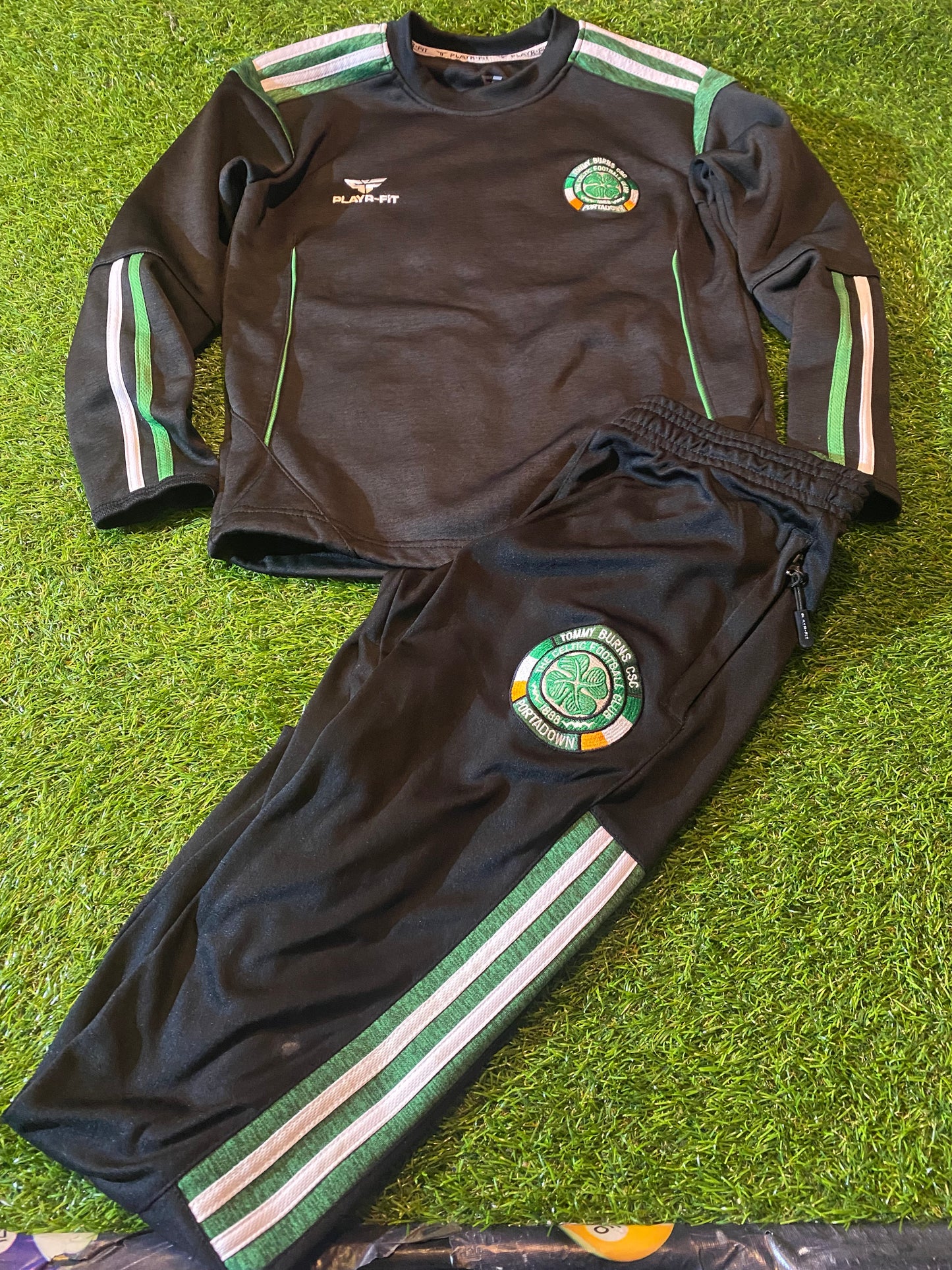 Celtic FC Portadown Tommy Burns SC Football Boys 10-12 Year Old Top & Bottoms Set