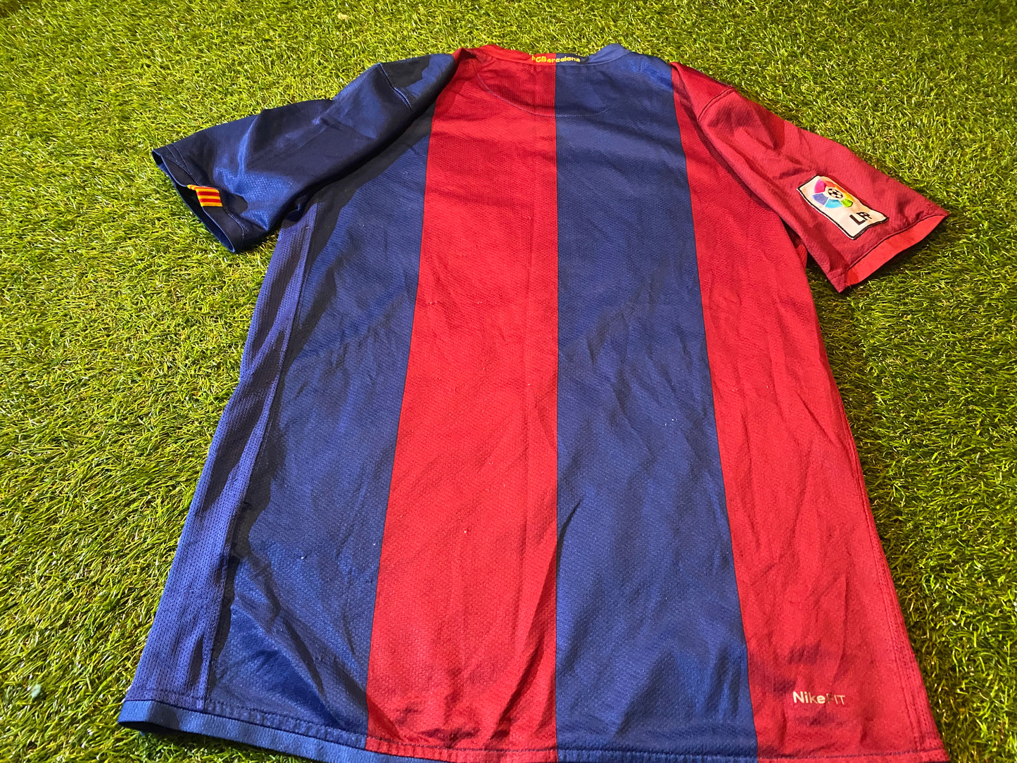 FCB Barcelona Spain Soccer Football XL Boys / Youths Vintage Nike Made Home Jersey