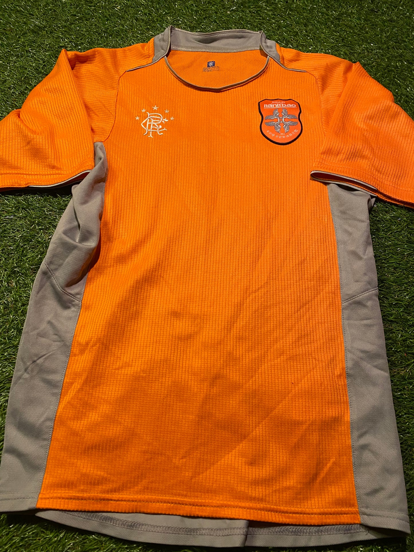 Glasgow Rangers Shenzhen China Football Rare Large Boys 10-12 Yr Partnership Jersey