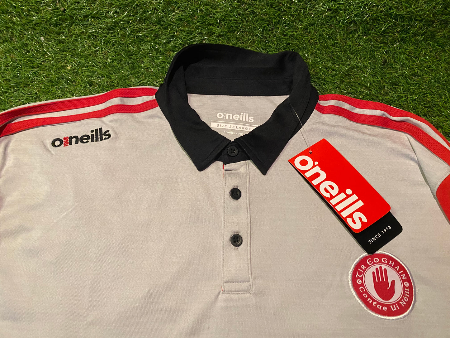 Co Tyrone GAA Gaelic Football Hurling Eire Ireland Irish Big XXL 2XL Mans New Polo Jersey