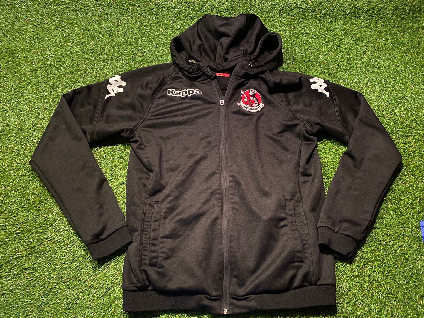 Crusaders FC Northern Ireland Football Medium Mans Full Zip Up Kappa Made Hoody Hooded Top