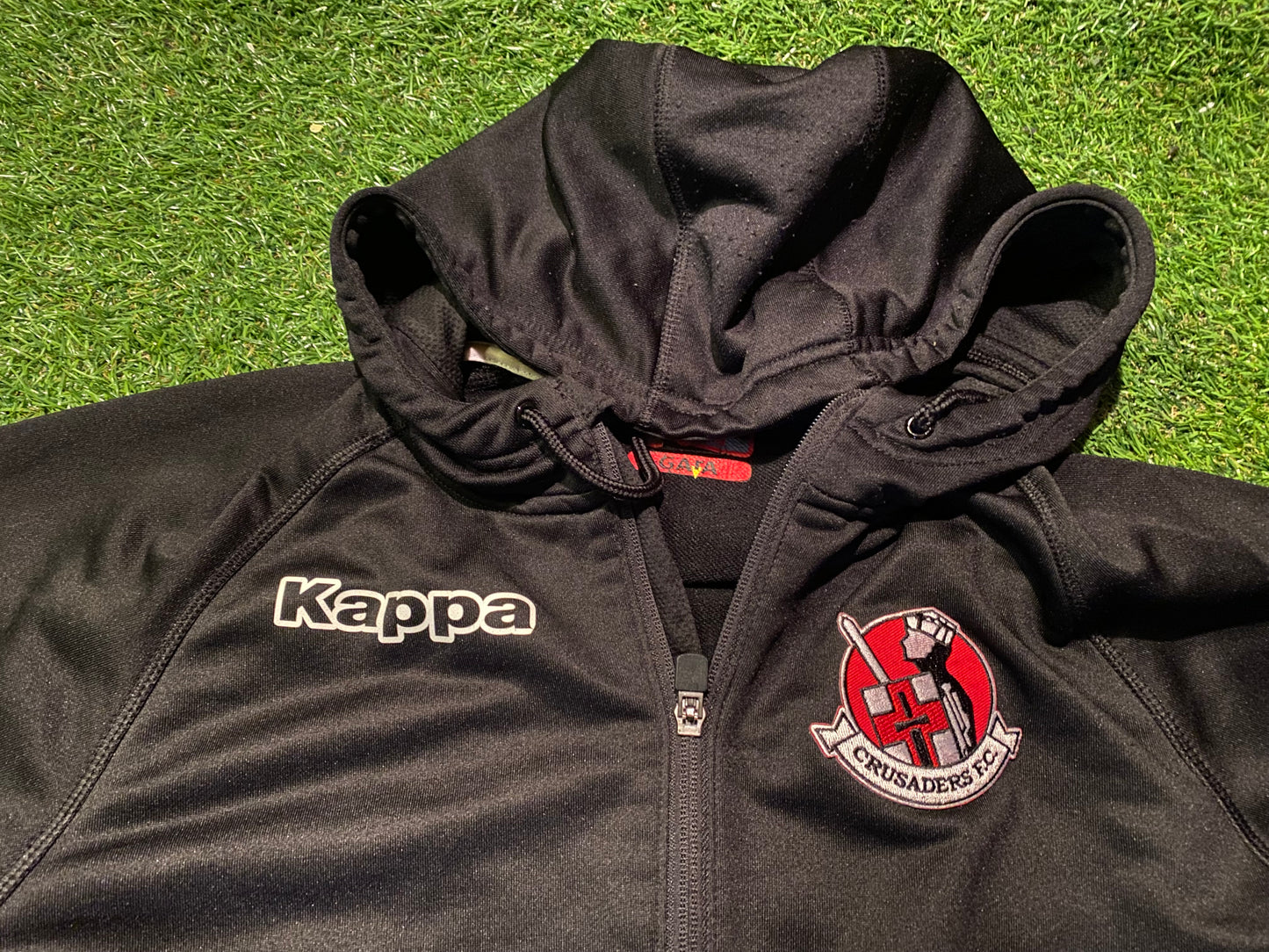 Crusaders FC Northern Ireland Football Medium Mans Full Zip Up Kappa Made Hoody Hooded Top