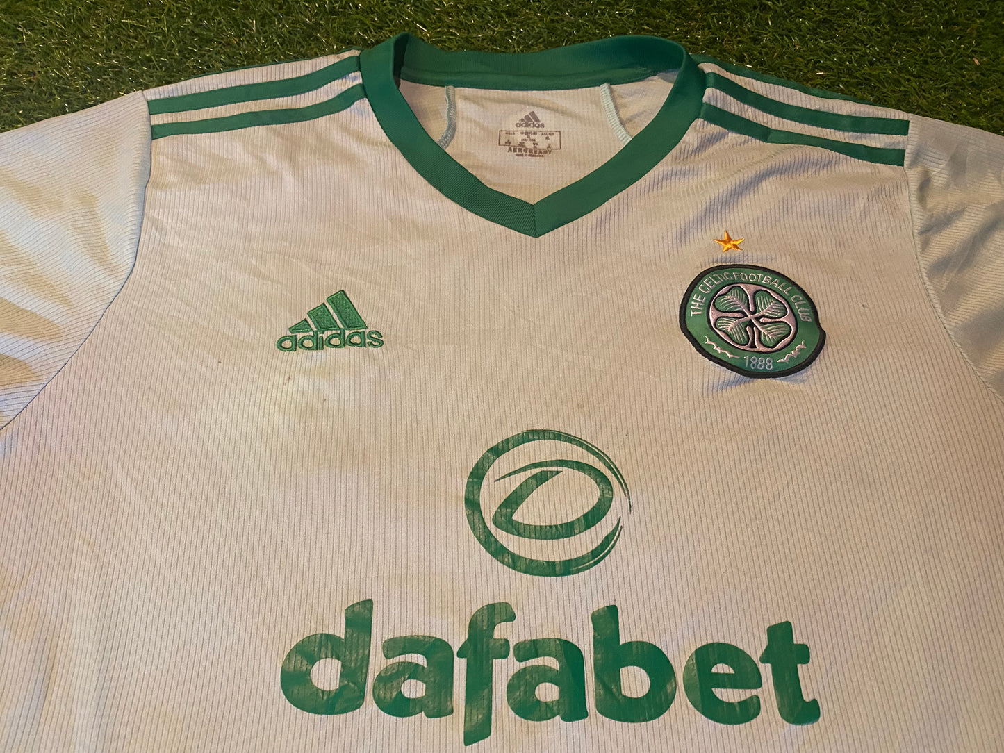 Celtic FC Scotland Scottish Soccer Football Large Mans Adidas Made Away Jersey