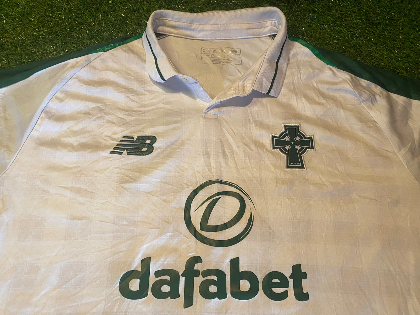 Celtic FC Scotland Scottish Soccer Football XL Extra Large Mans New Balance Made Away Jersey