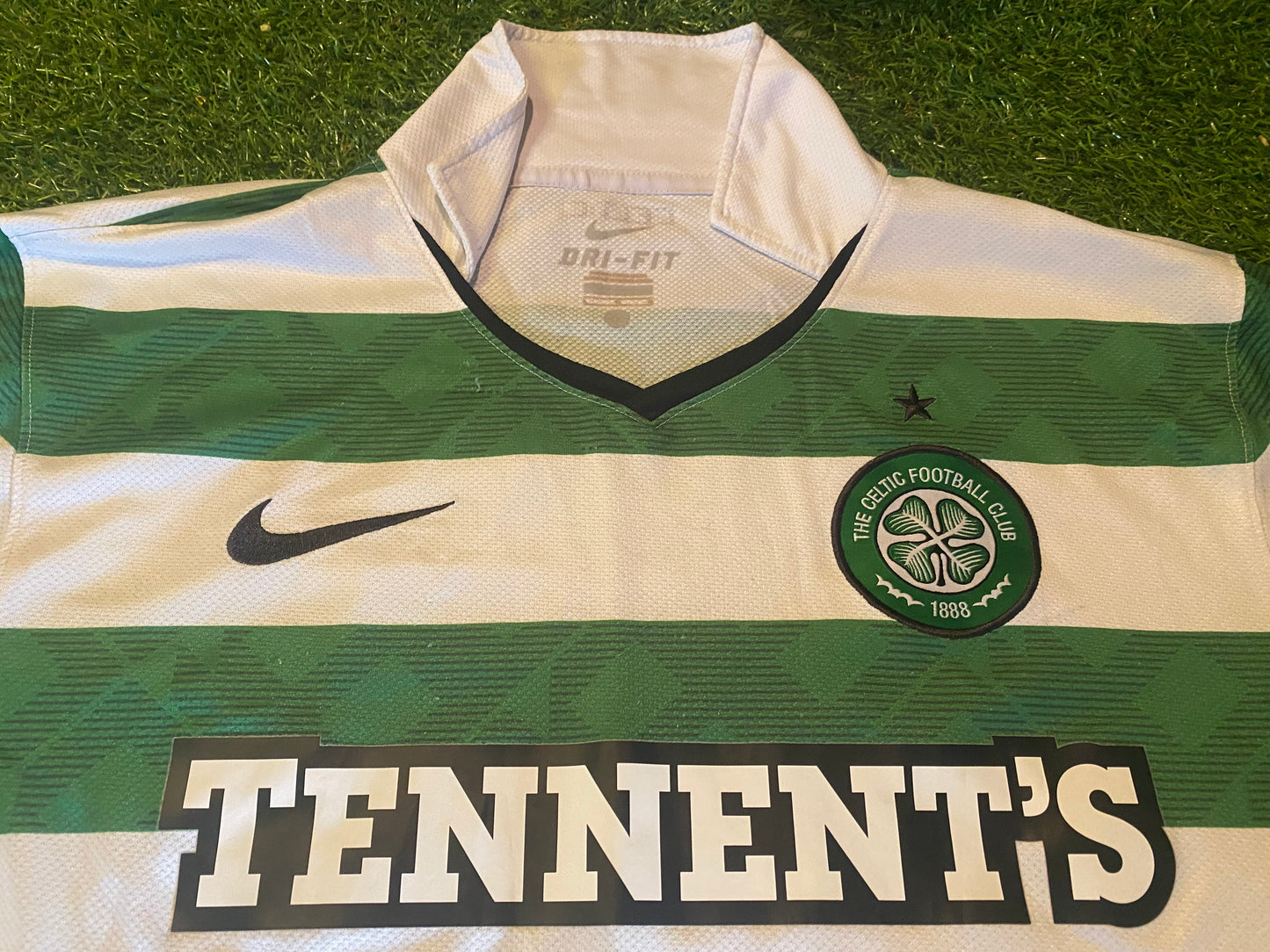 Celtic FC Scotland Scottish Soccer Football Large Mans 2010 Nike Made Home Jersey