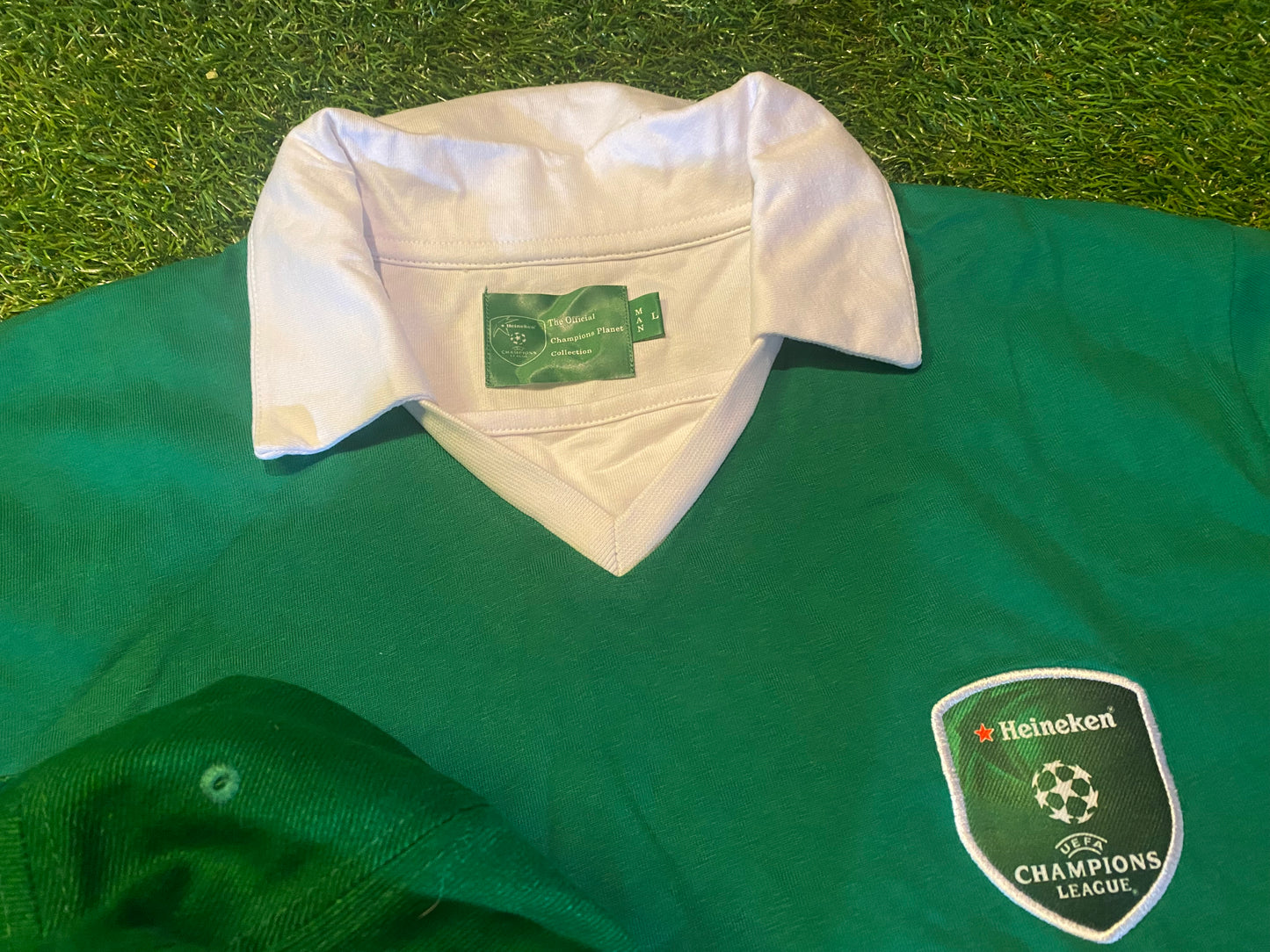 Heineken Champions League Football Sponsor Large Mans NEW Top & Baseball Cap