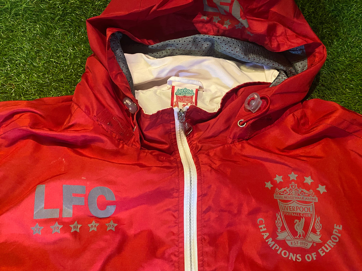 Liverpool FC England Football Soccer Rare XL Extra Large Mans Breathable Lined Coat