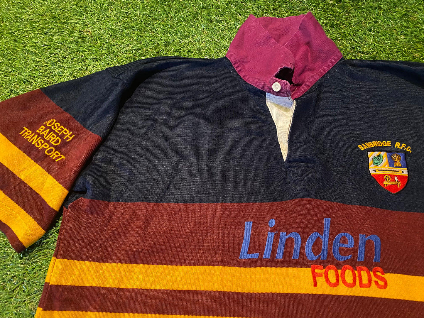 Banbridge RFC Ulster Northern Ireland Rugby Union Rare Vintage Medium mans Jersey