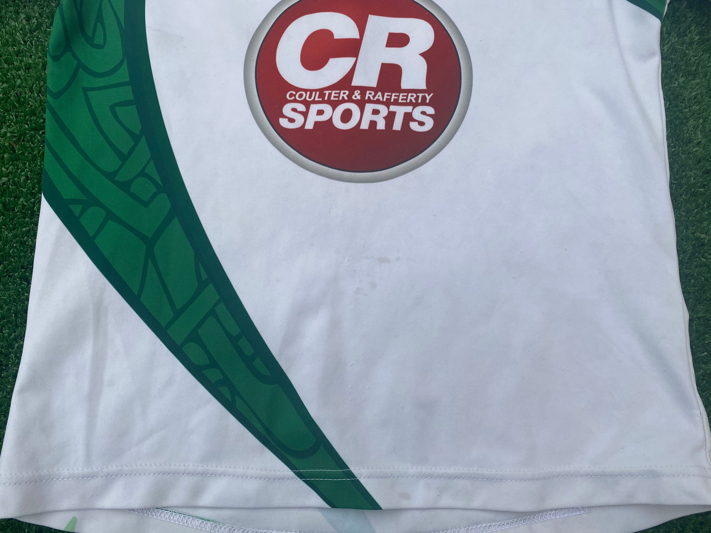 Roslea Shamrocks Co Fermanagh Ireland GAA Gaelic Football Hurling Medium Mans Match Worn No7 Jersey