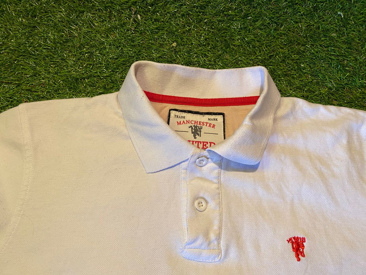 Manchester United England Soccer Football Large Mans Official MUFC Polo Jersey
