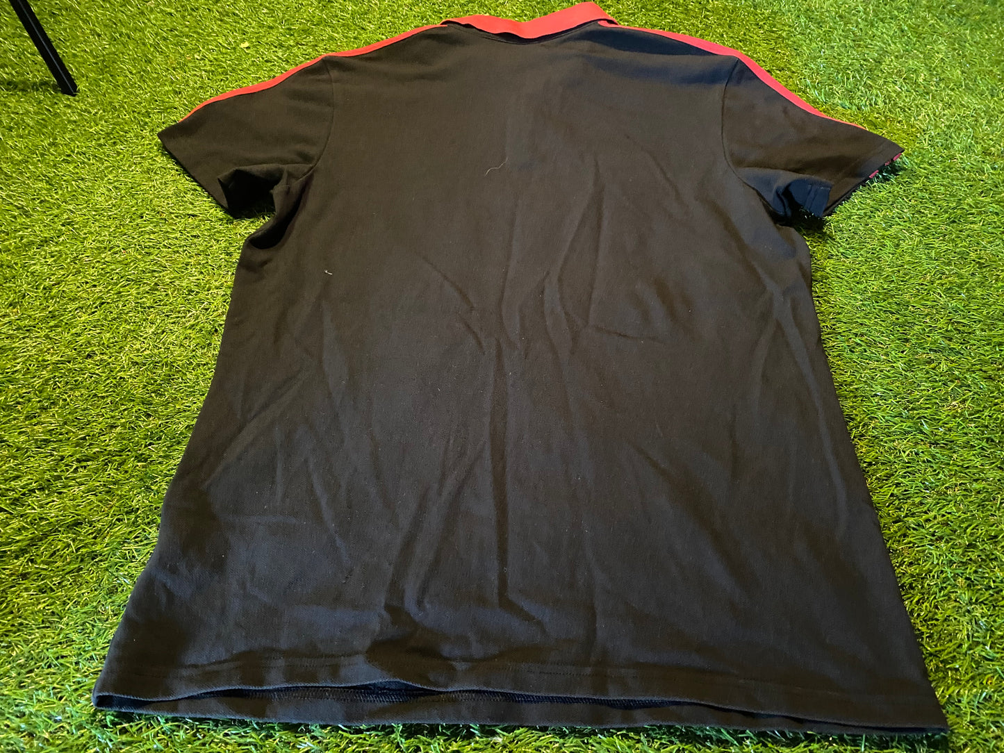 Manchester United England Soccer Football Large Mans Official Adidas MUFC Polo Jersey