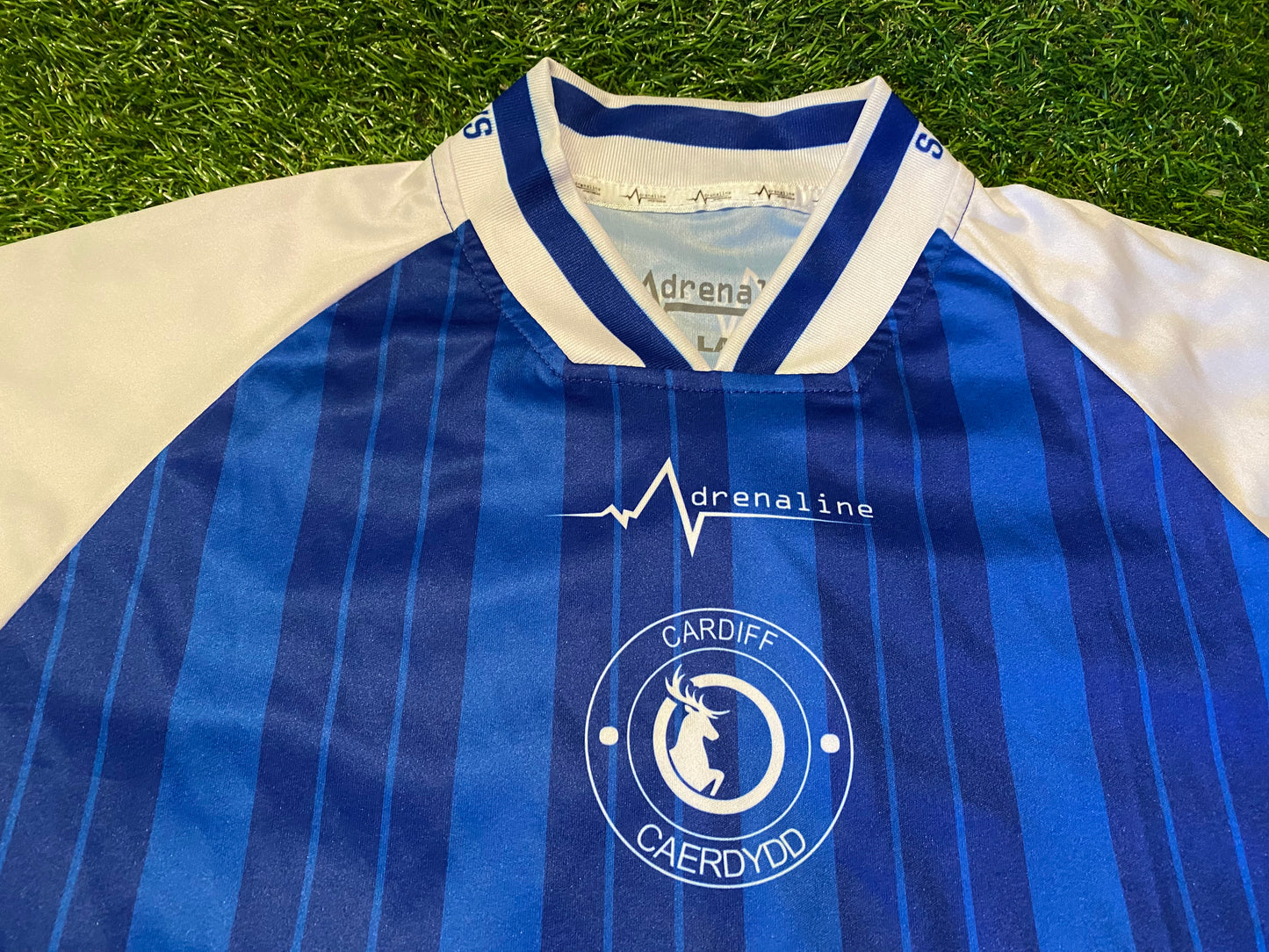 Cardiff Caerdydd Cymru Wales Soccer Football Large Mans Vintage Home Jersey