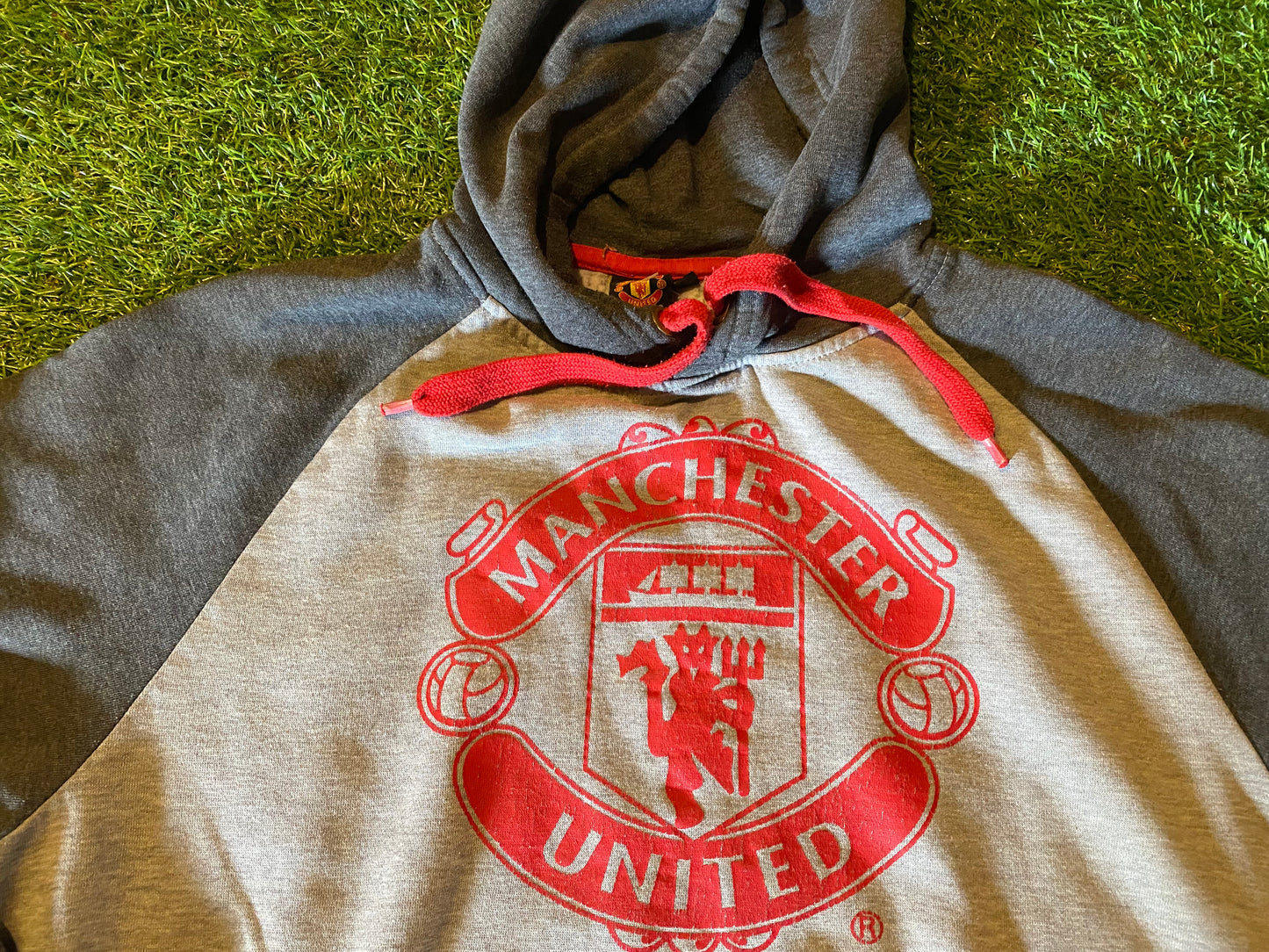 Manchester United England Soccer Football Large Mans MUFC Licensed Hooded Hoody Top