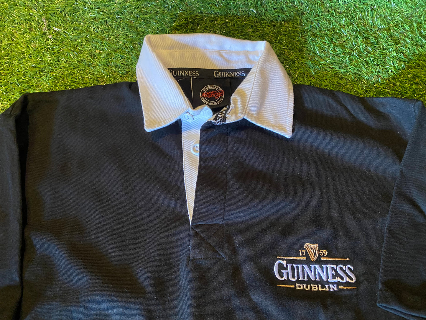 Guiness Ireland Eire Irish Rugby Union Type Medium Mans Heavy Cotton Jersey