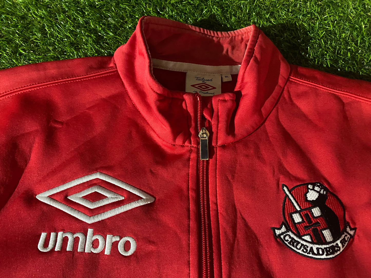 Crusaders FC North Belfast Northern Ireland Football Large Mans Umbro Made Zip up Jacket