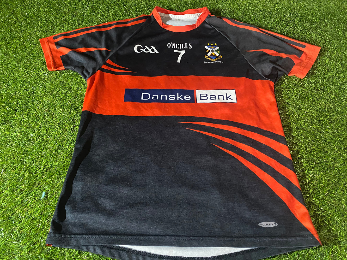 Magee Cup 2017/18 Ulster Ireland Irish GAA Gaelic Medium Mans Tight Fit Jersey Match Worn no7 Jersey