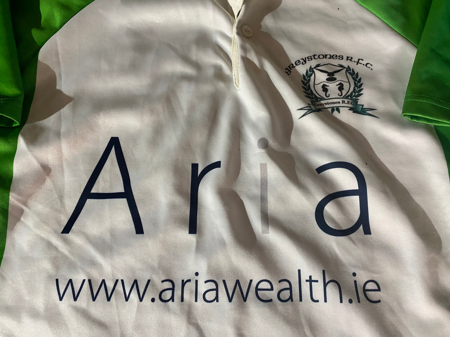 Greystones RFC Eire Irish Ireland Co Wicklow Rugby Union Large Mans Match Worn no6 Jersey
