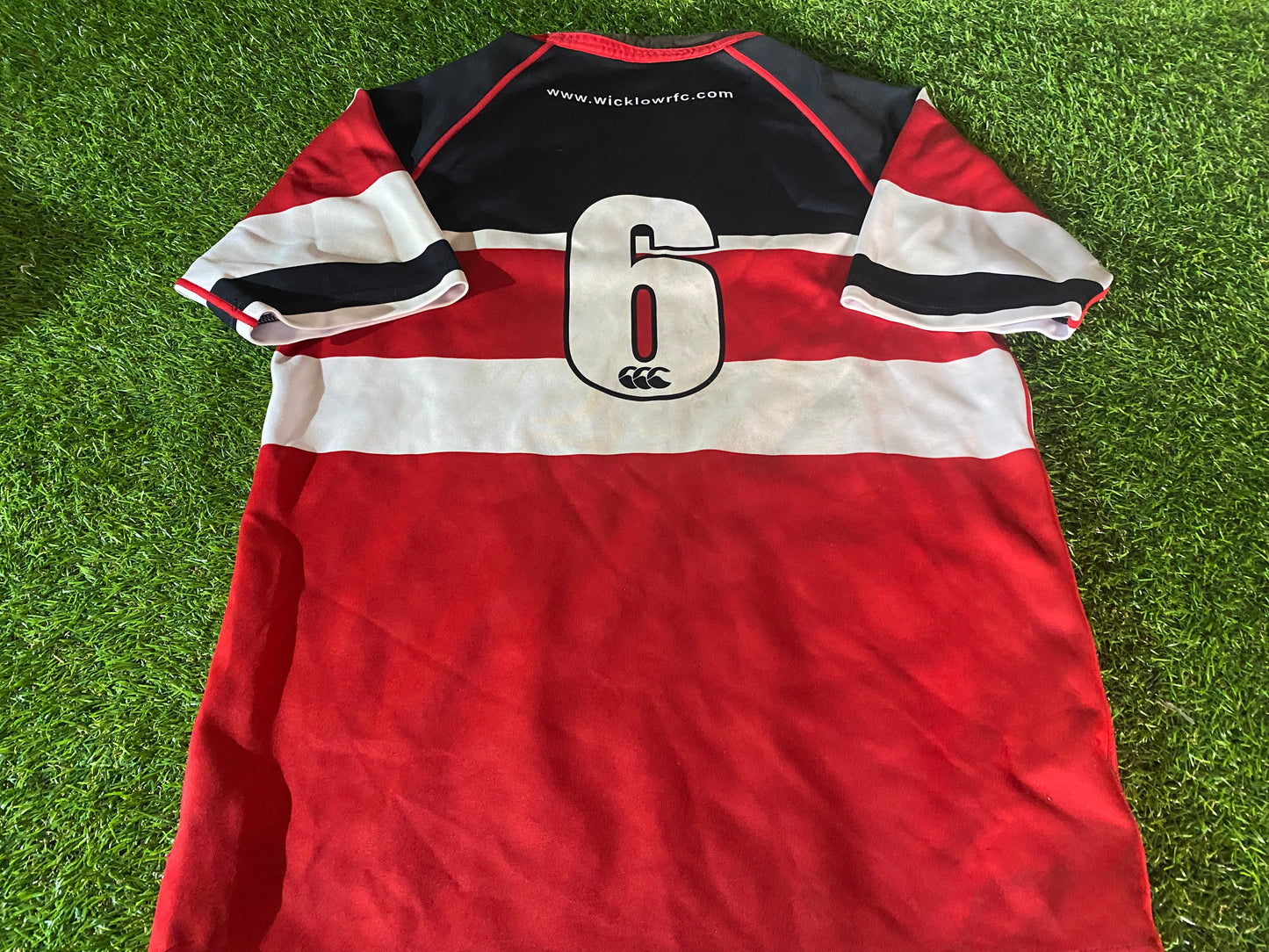 Wicklow RFC Ireland Irish Rugby Union Medium Mans no6 Match Worn Jersey