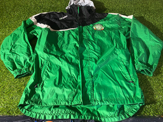 Tommy Burns Celtic FC Football Medium Mans Oneills Made Hooded Jacket