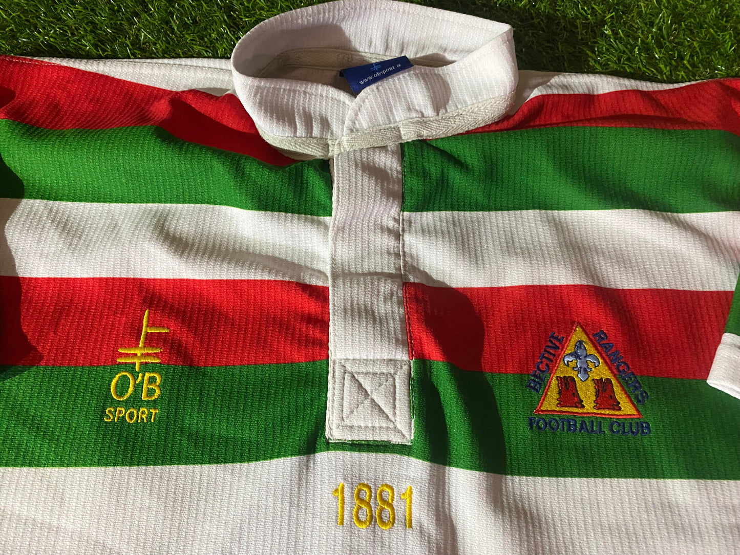 Bective Rangers RFC Dublin Ireland Irish Rugby Union Medium Mans Rare Vintage Jersey
