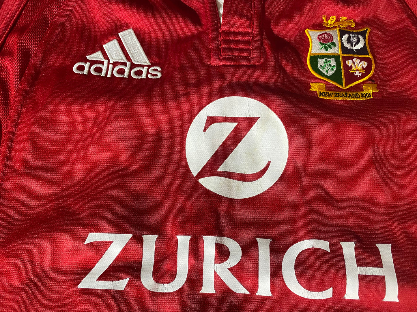 British & Irish Lions Rugby Union Football Medium Mans 2005 Adidas Tour of New Zealand Jersey