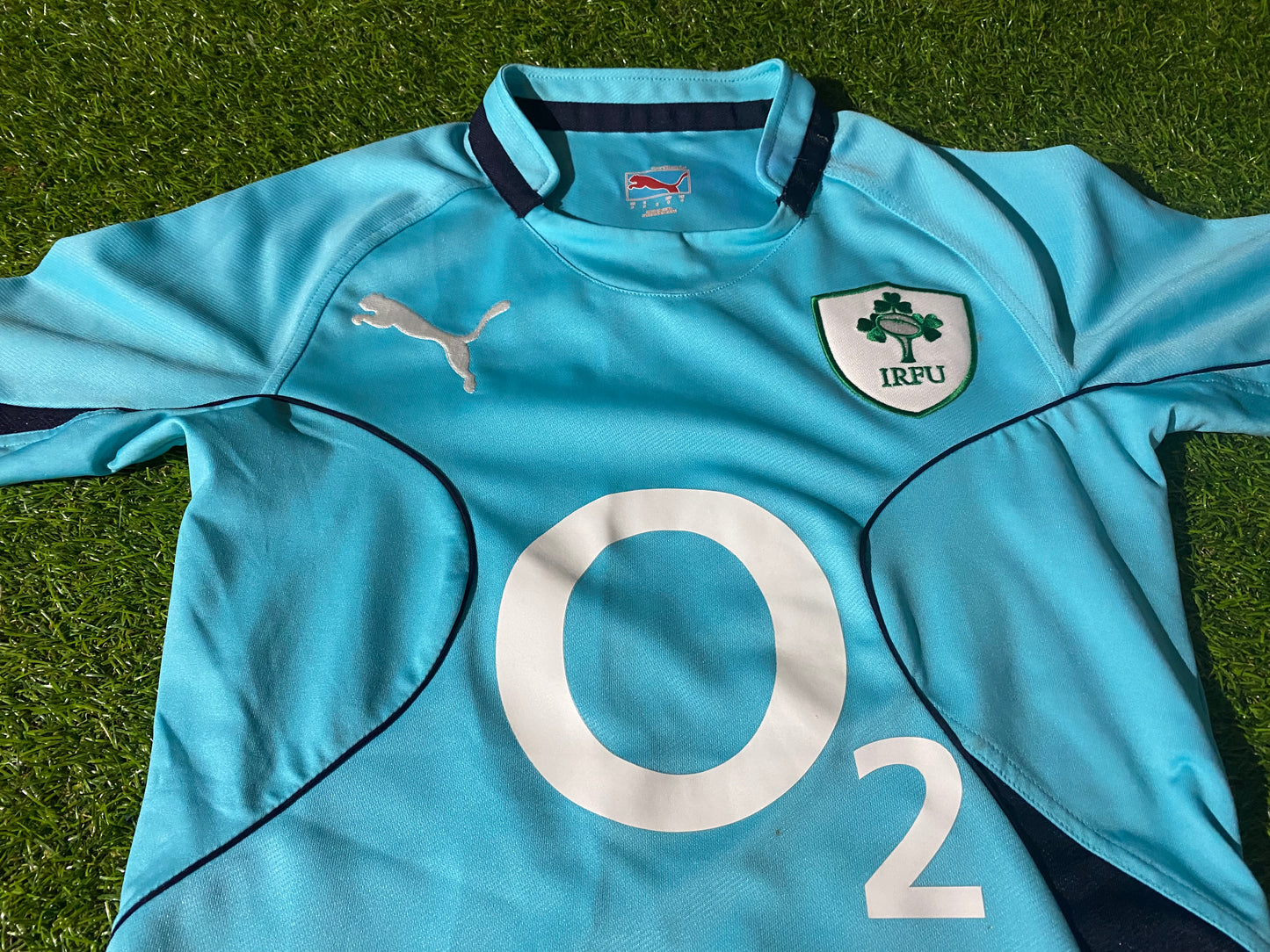 Ireland IRFU Eire Irish Rugby Union Small Mans Puma Made Longer Tight fit Jersey