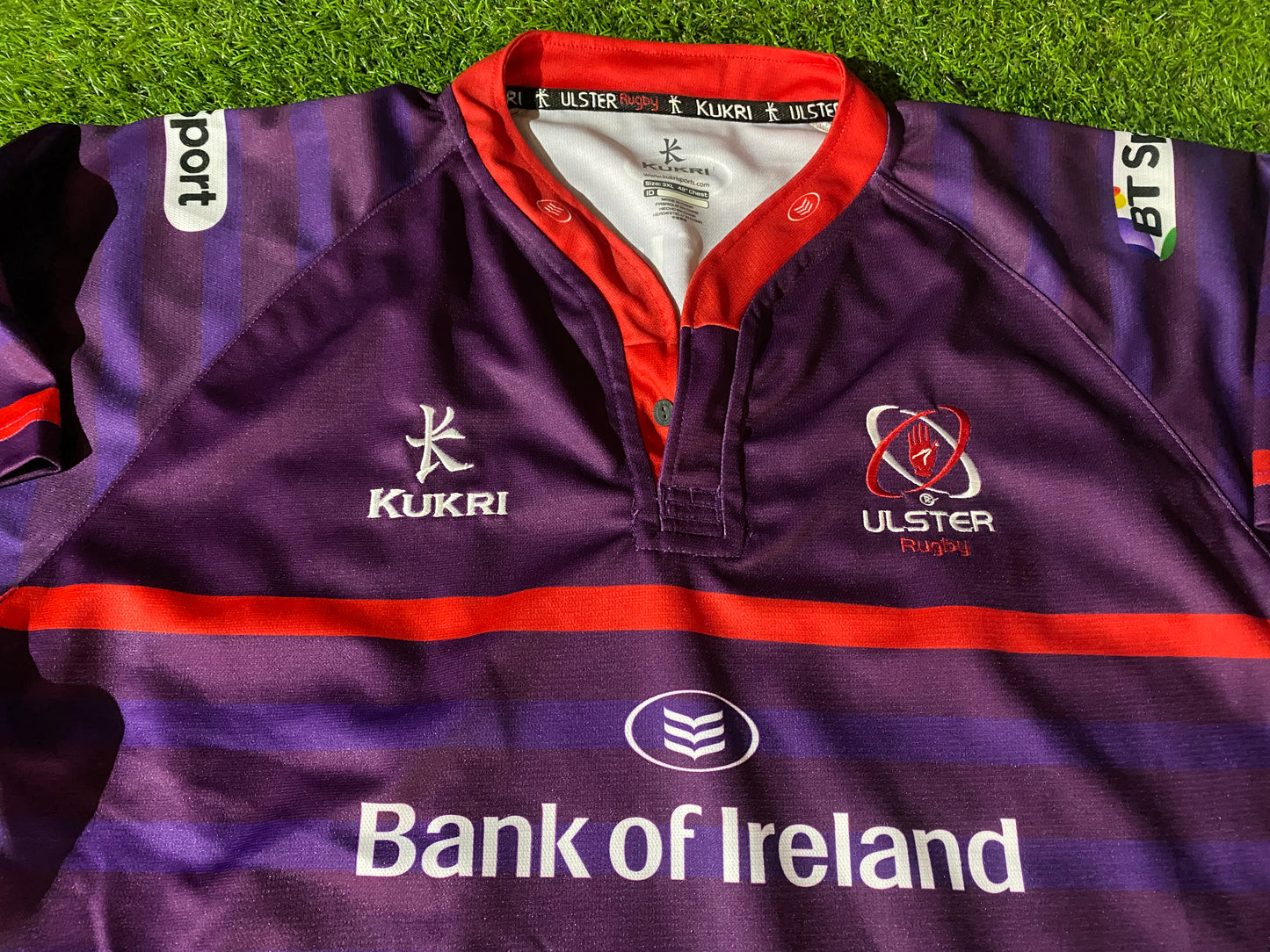 Ulster Northern Ireland Rugby Union Football Big XXL 2XL Mans Kukri Made Jersey