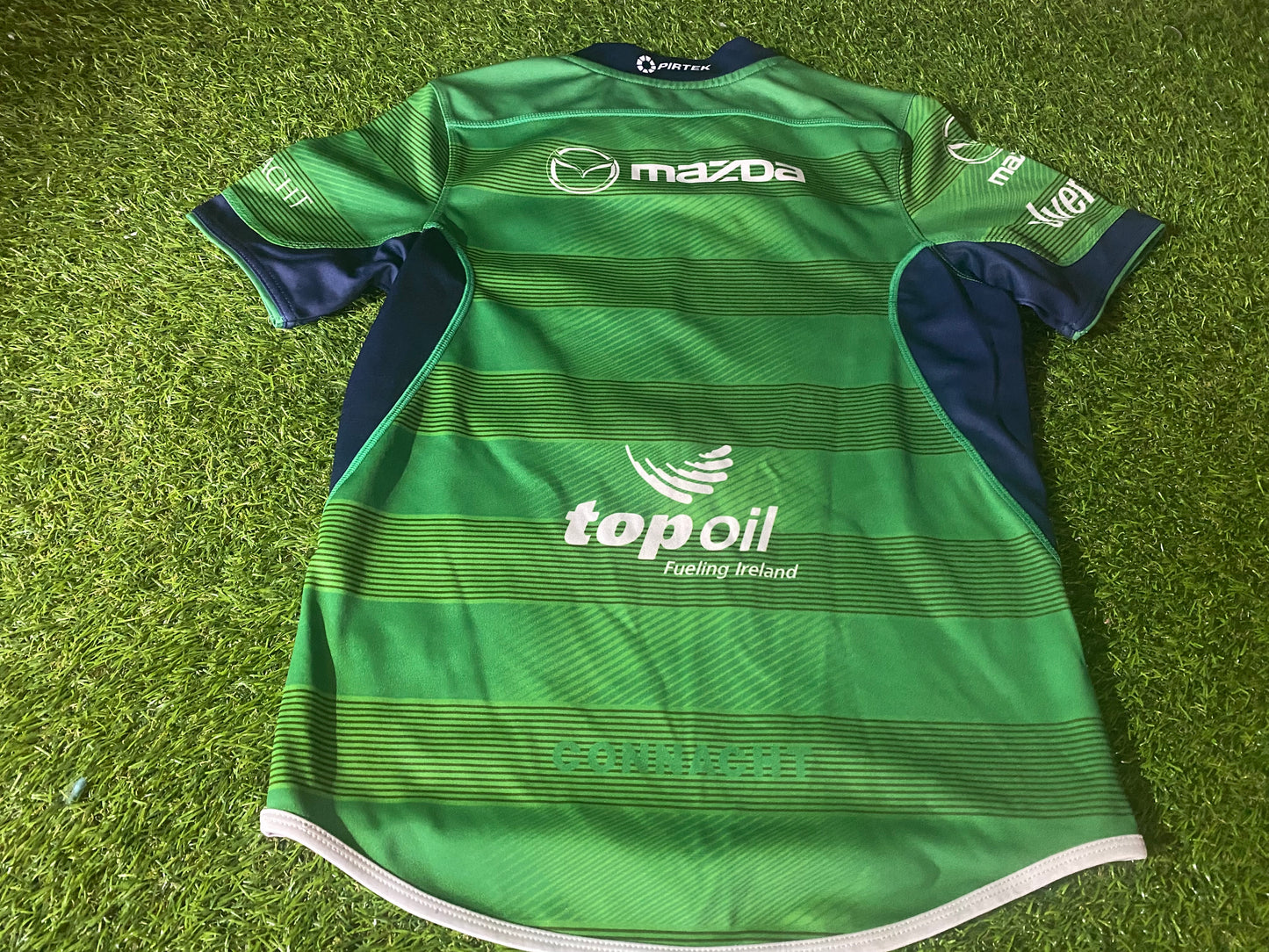 Connacht Irish Eire Ireland Rugby Union Large Boys 10-11 Year Old BLK Made Jersey