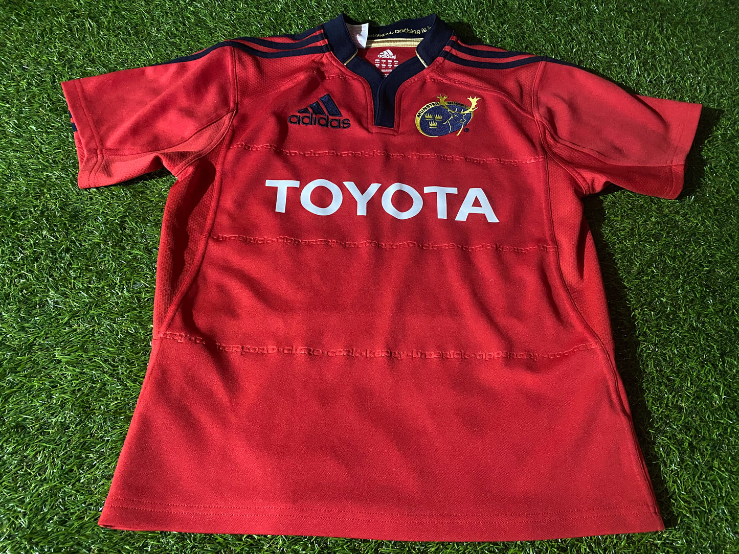 Munster Eire Irish Ireland Rugby Union XL Boys 13-14 Year XS Mans Adidas Jersey