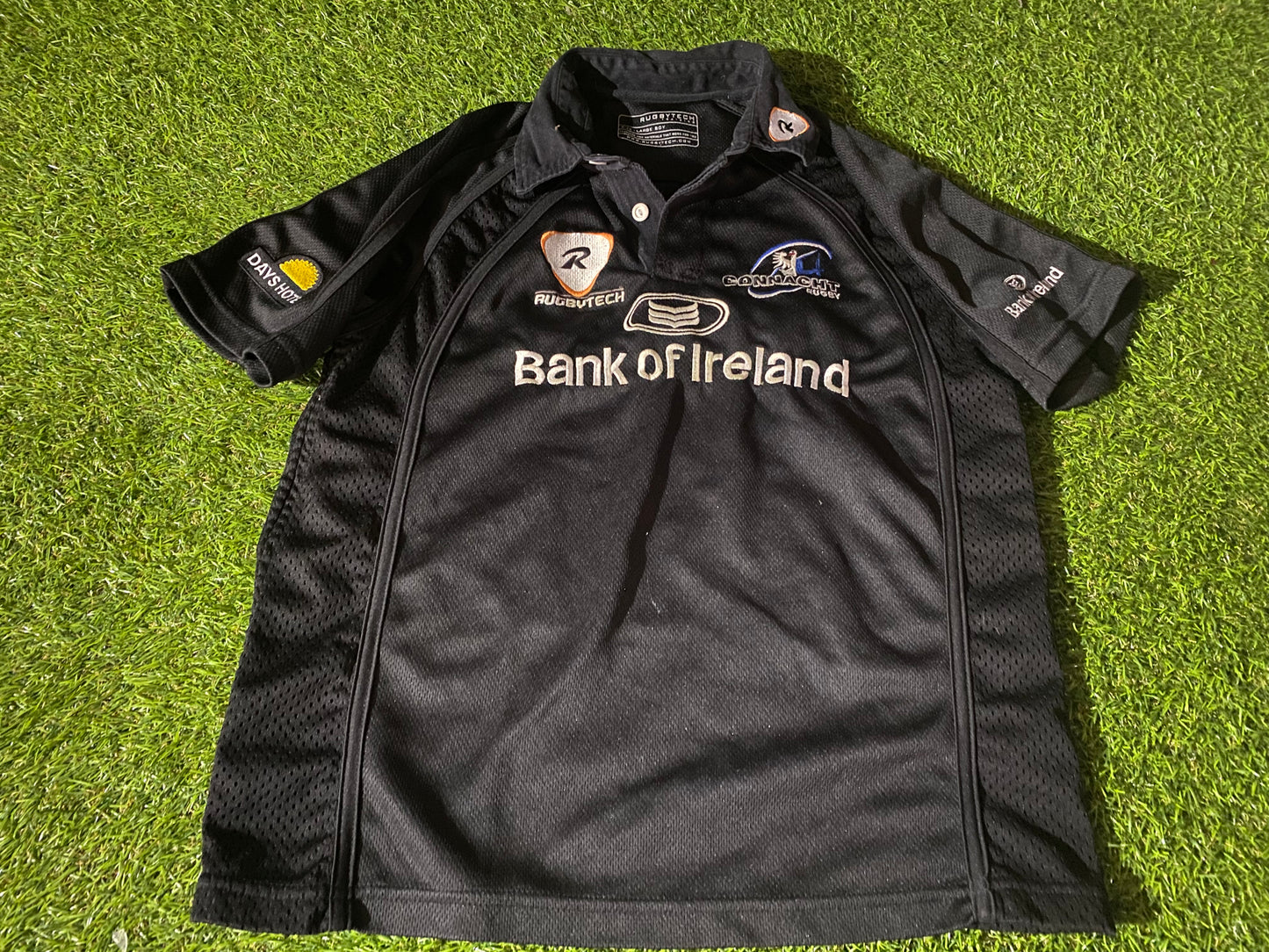 Connacht Irish Eire Ireland Rugby Union Large Boys 10-12 Year Old R Tech Made Jersey