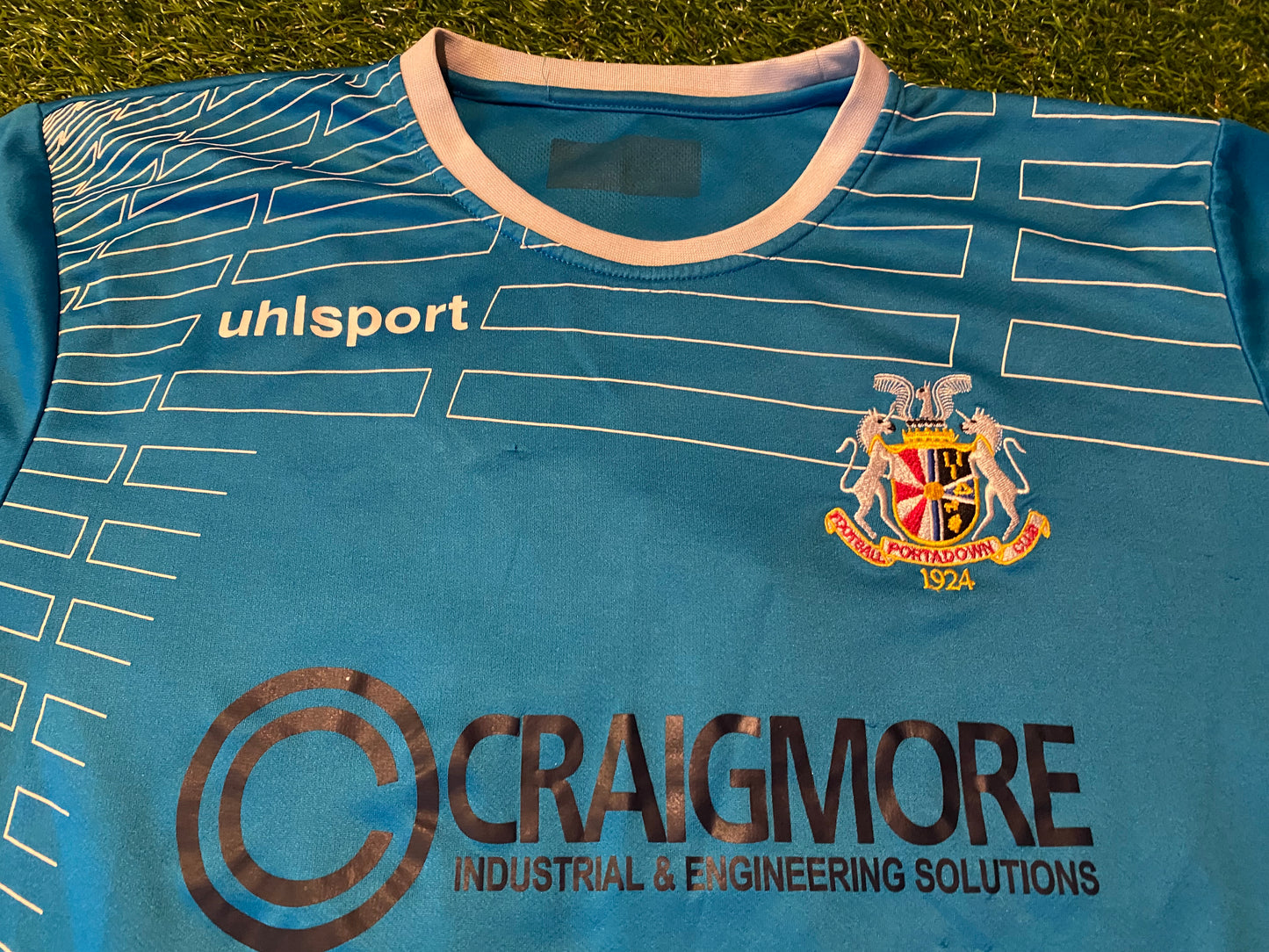 Portadown FC Northern Ireland Football Medium Mans Match Worn no20 Away Uhlsport Top