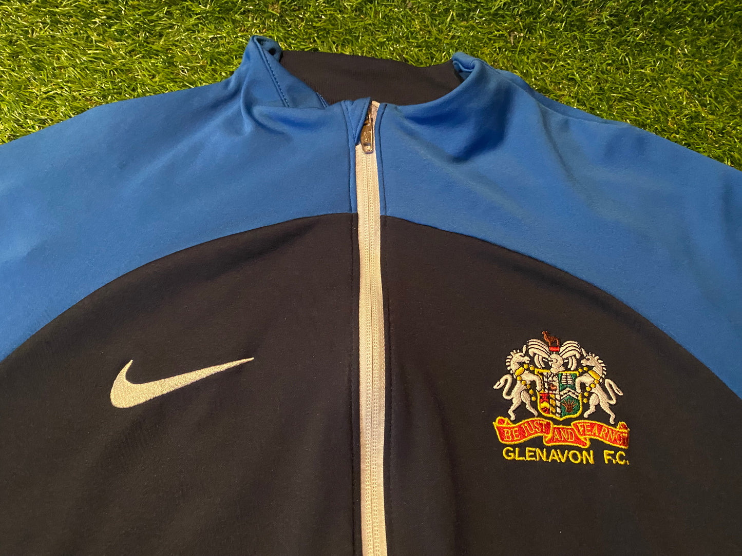 Glenavon FC Northern Ireland Football Large Mans Nike Made Full Zip Up Jacket