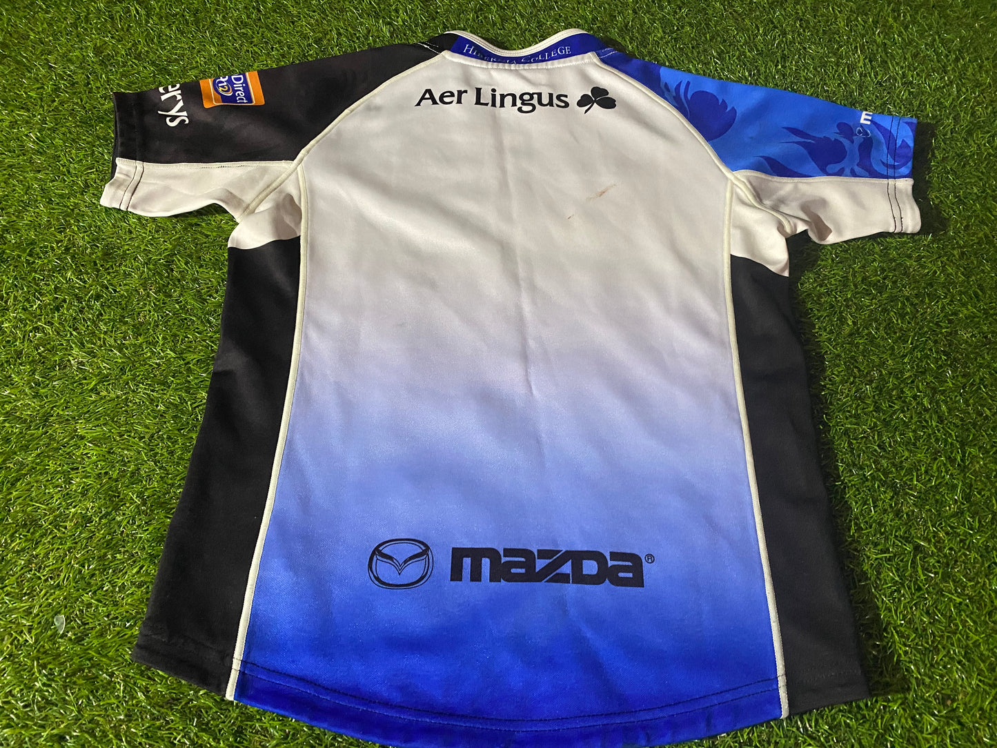 Connacht Irish Eire Ireland Rugby Union Large Boys 10-12 Year Old BLK Made Jersey