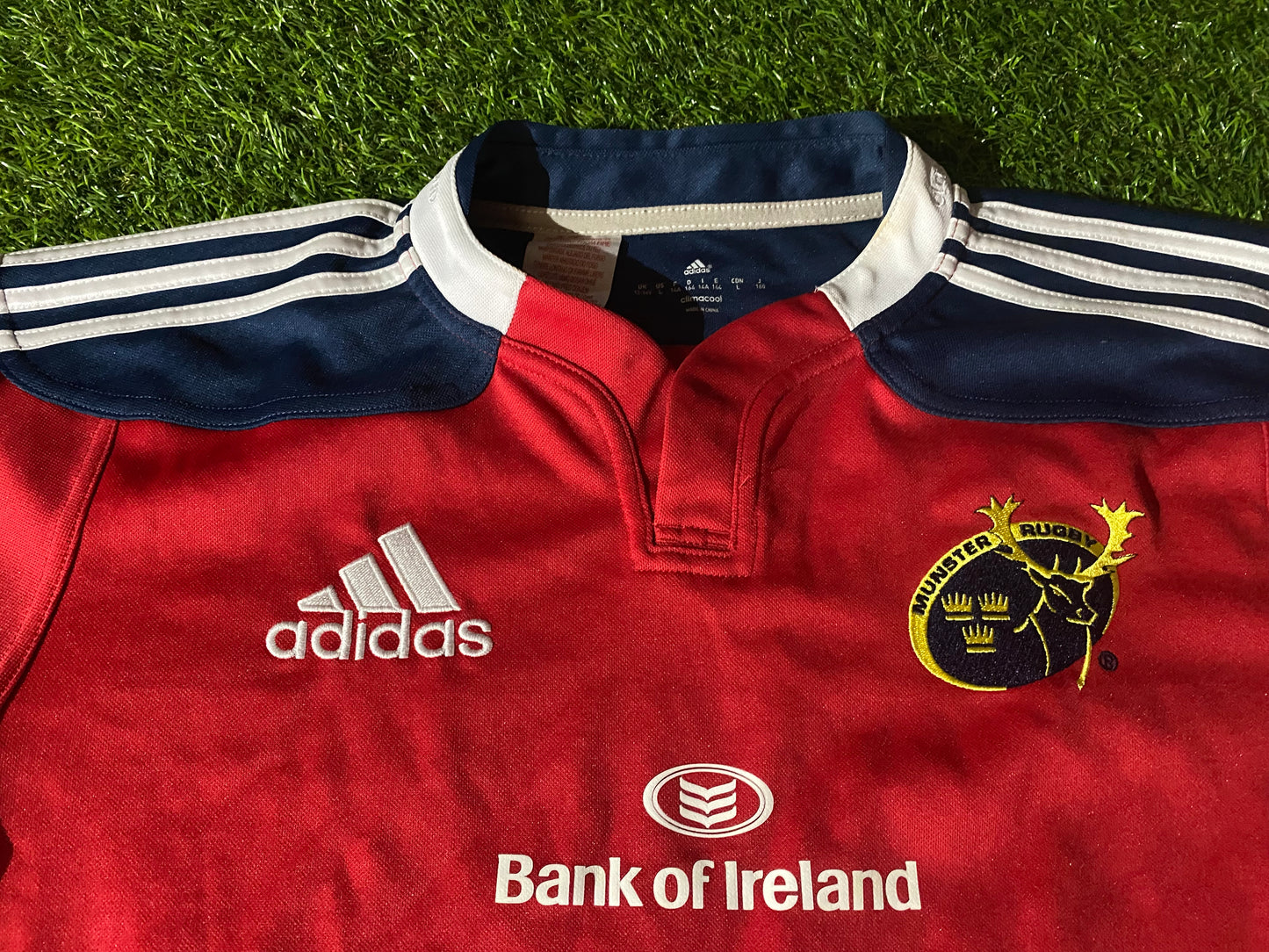 Munster Eire Irish Ireland Rugby Union XL Boys 13-14 Year XS Mans Adidas Jersey