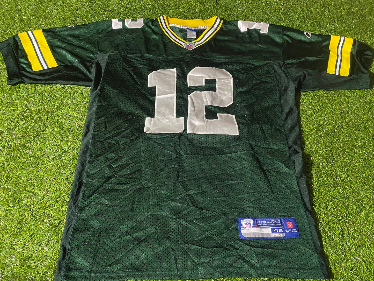 Green Bay Packers NFL American Football Rodgers no12 XL Extra Large Mans Reebok Jersey