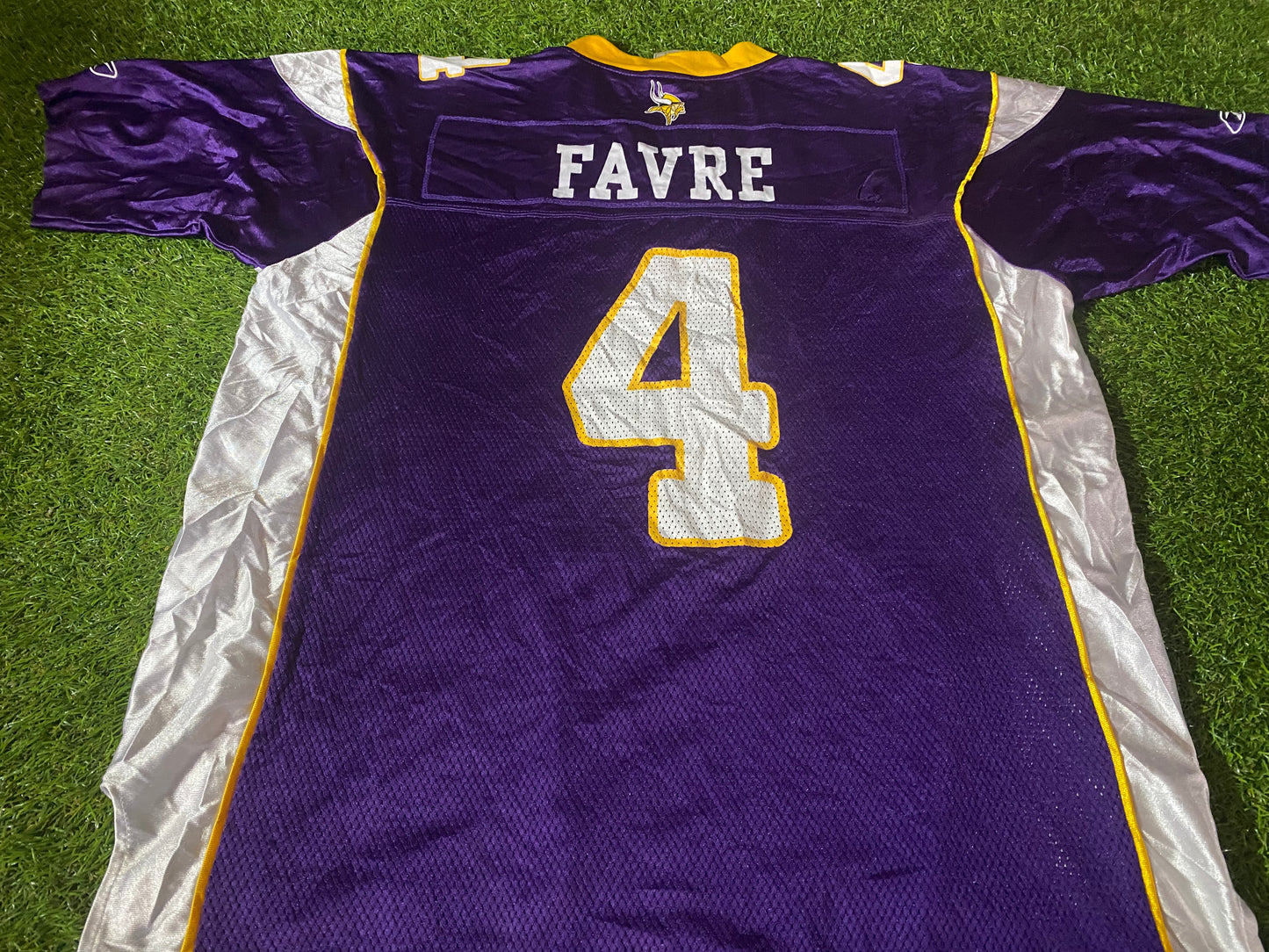 Minnesota Vikings NFL American Football USA no4 Favre XL Extra Large Mans Vintage Reebok Jersey
