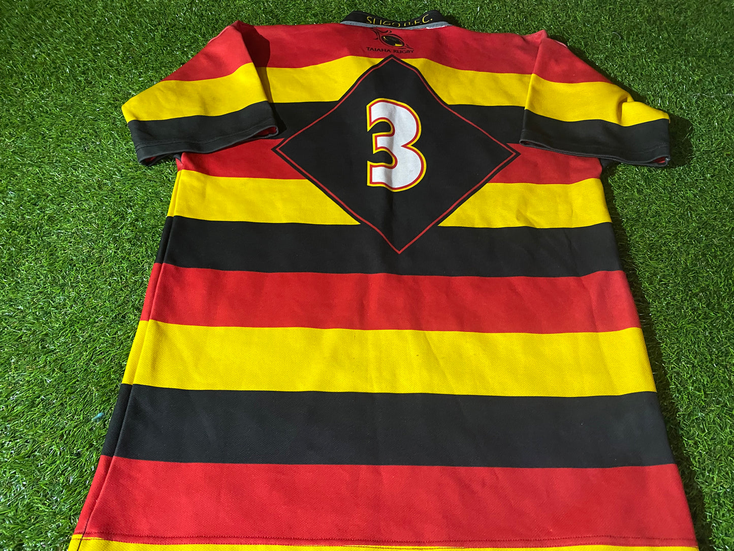 Co Sligo Irish Eire Ireland Rugby Union Football XXL 2XL Mans Signed x 1 Match Worn Big Jersey