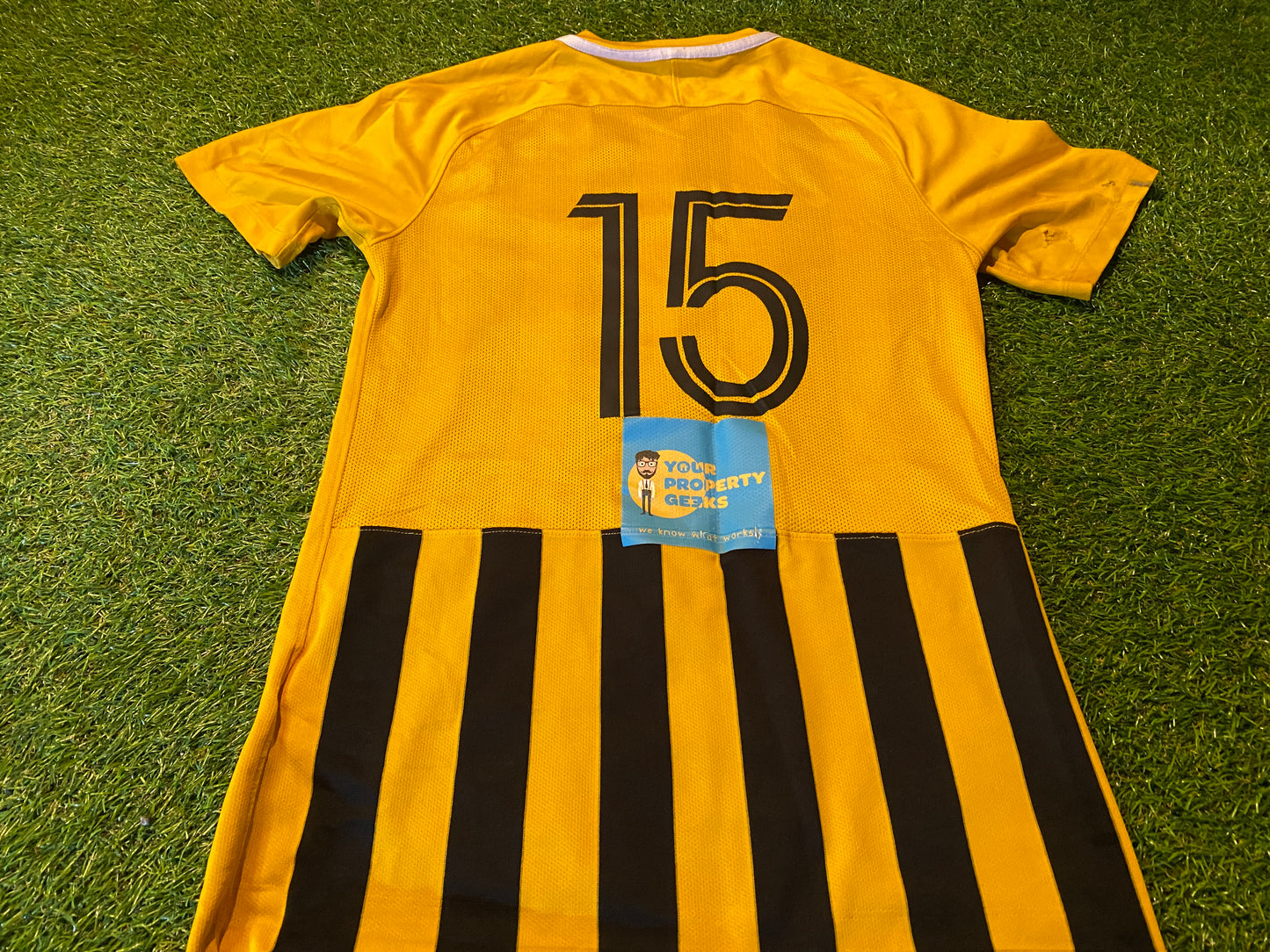 H&W Harland & Wolff Football Soccer Belfast Titanic Small Mans Match Worn No 15 Jersey