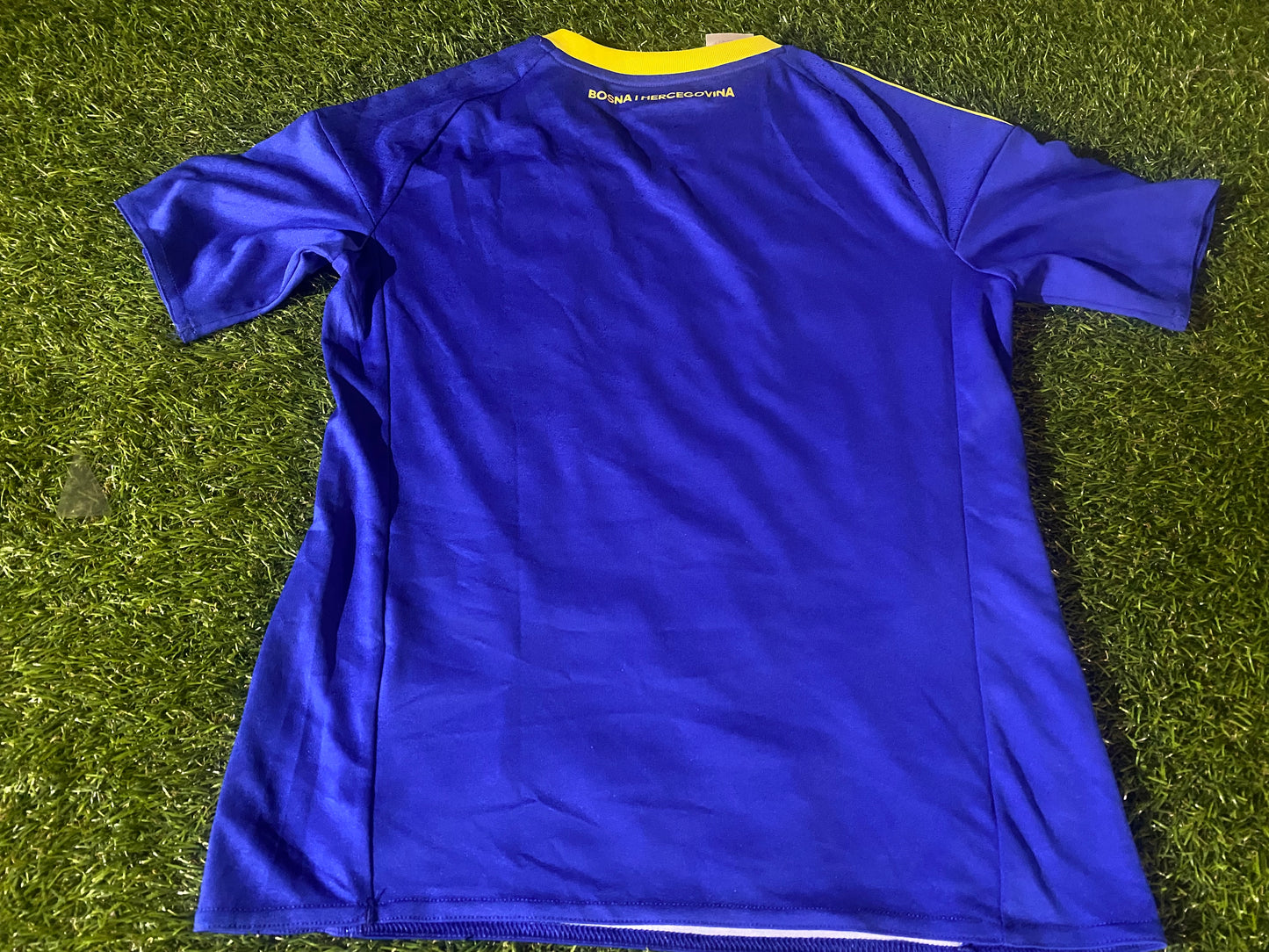 Bosnia & Herzegovina Football Large Boys 10-11 Year Old Adidas Made Home Jersey