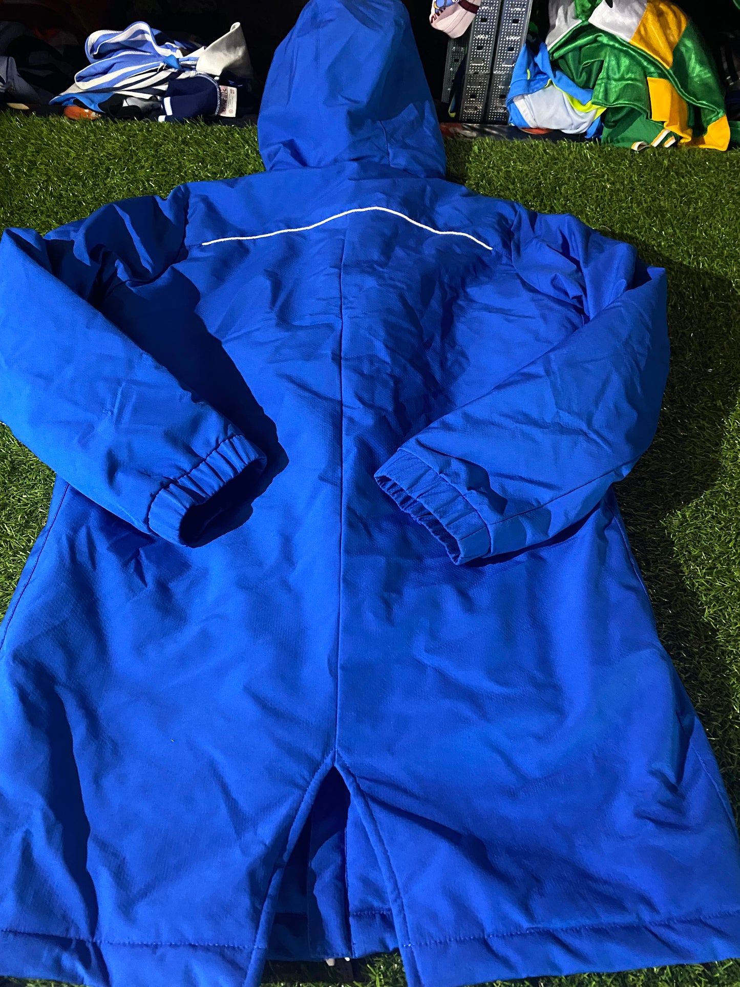 Glasgow Rangers Scotland Soccer Football Small Mans Big Padded Long Winer Zip up Coat