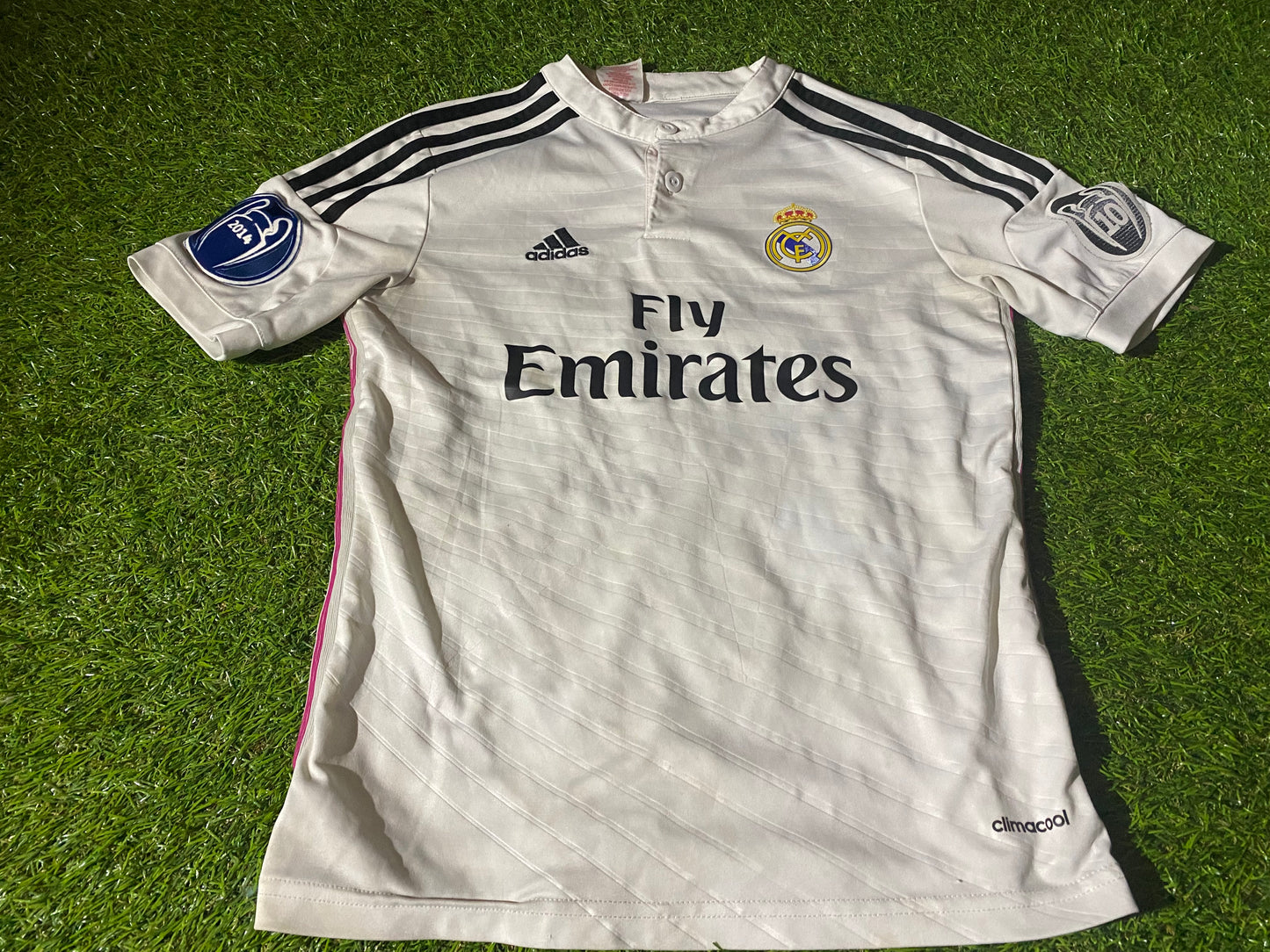 Real Madrid La Liga Spain Soccer Football Large Boys 10-12 Yr Ronaldo no7 Adidas Jersey