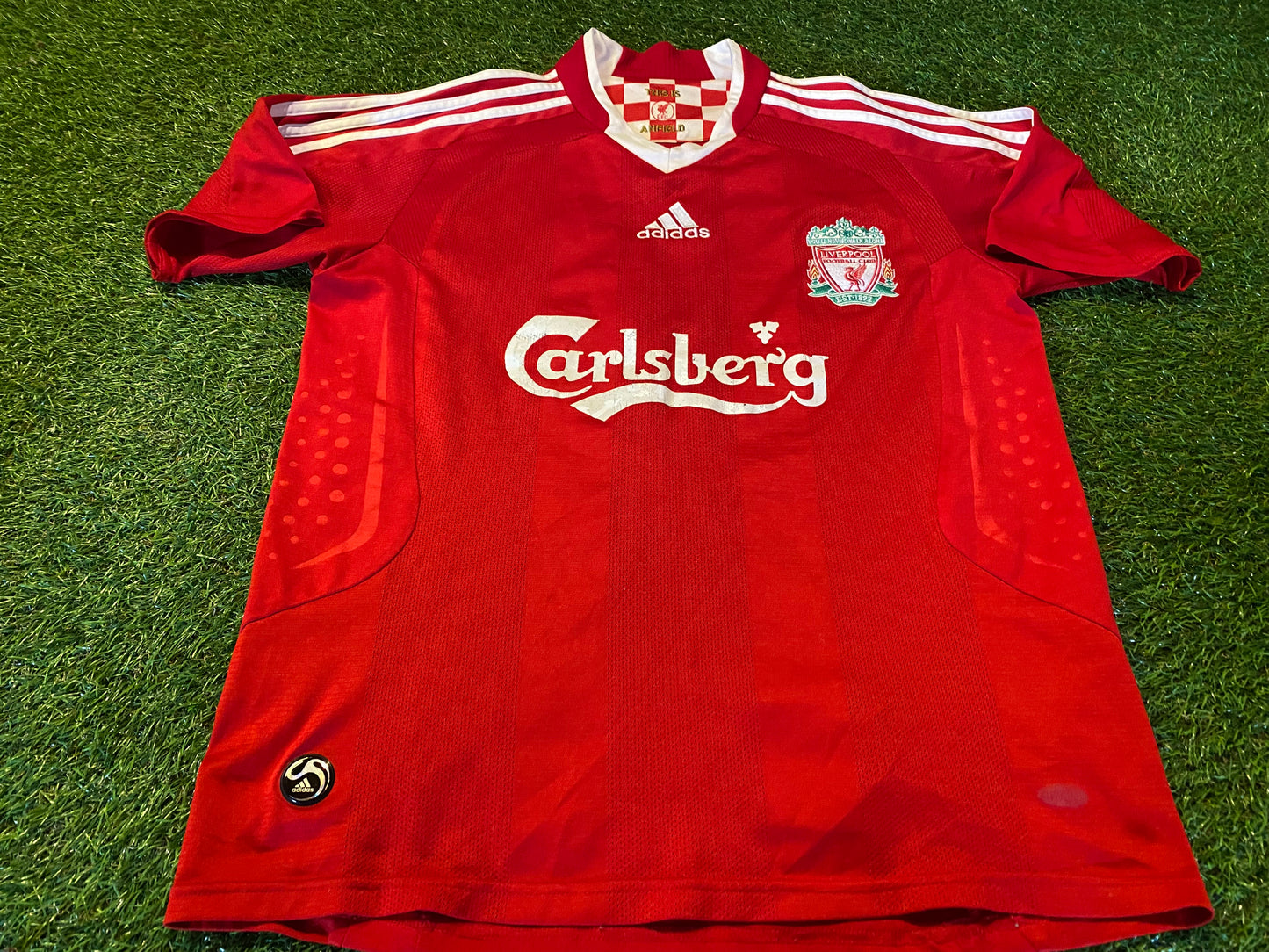 Liverpool England Football Soccer Small Mans Gerrard no8 Adidas Made EPL Home Jersey