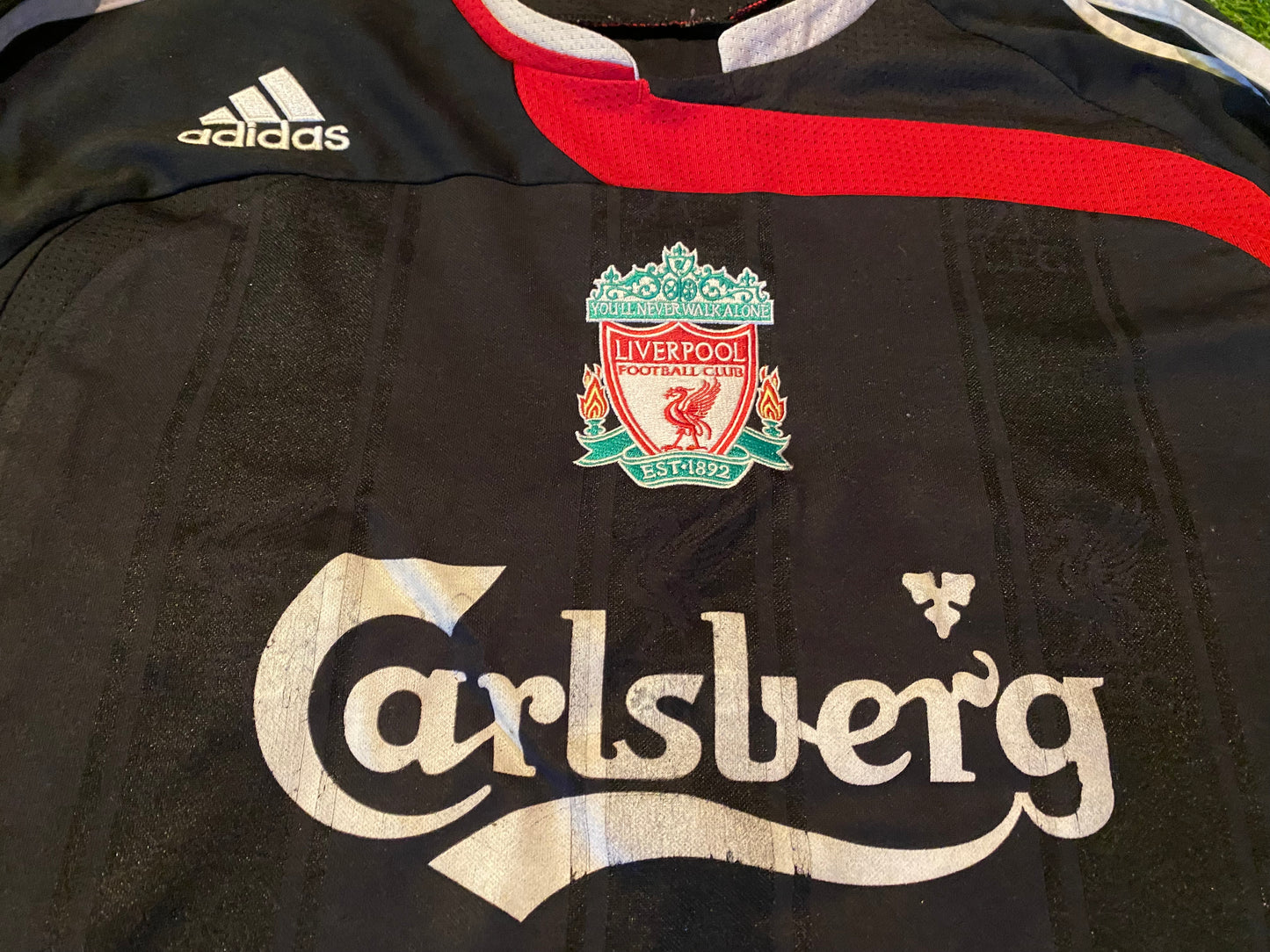 Liverpool England Football Soccer Medium Mans Rare 2008 Third/European Adidas Jersey