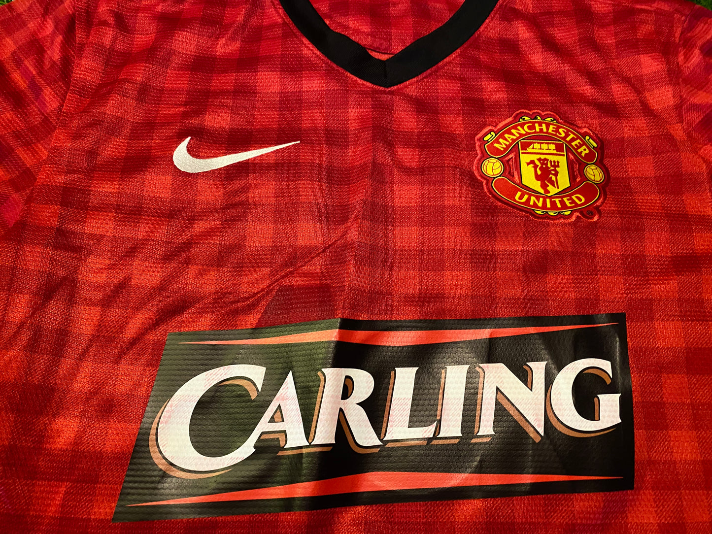 Manchester United England Soccer Football Small Mans Nike Made Carling Home Jersey