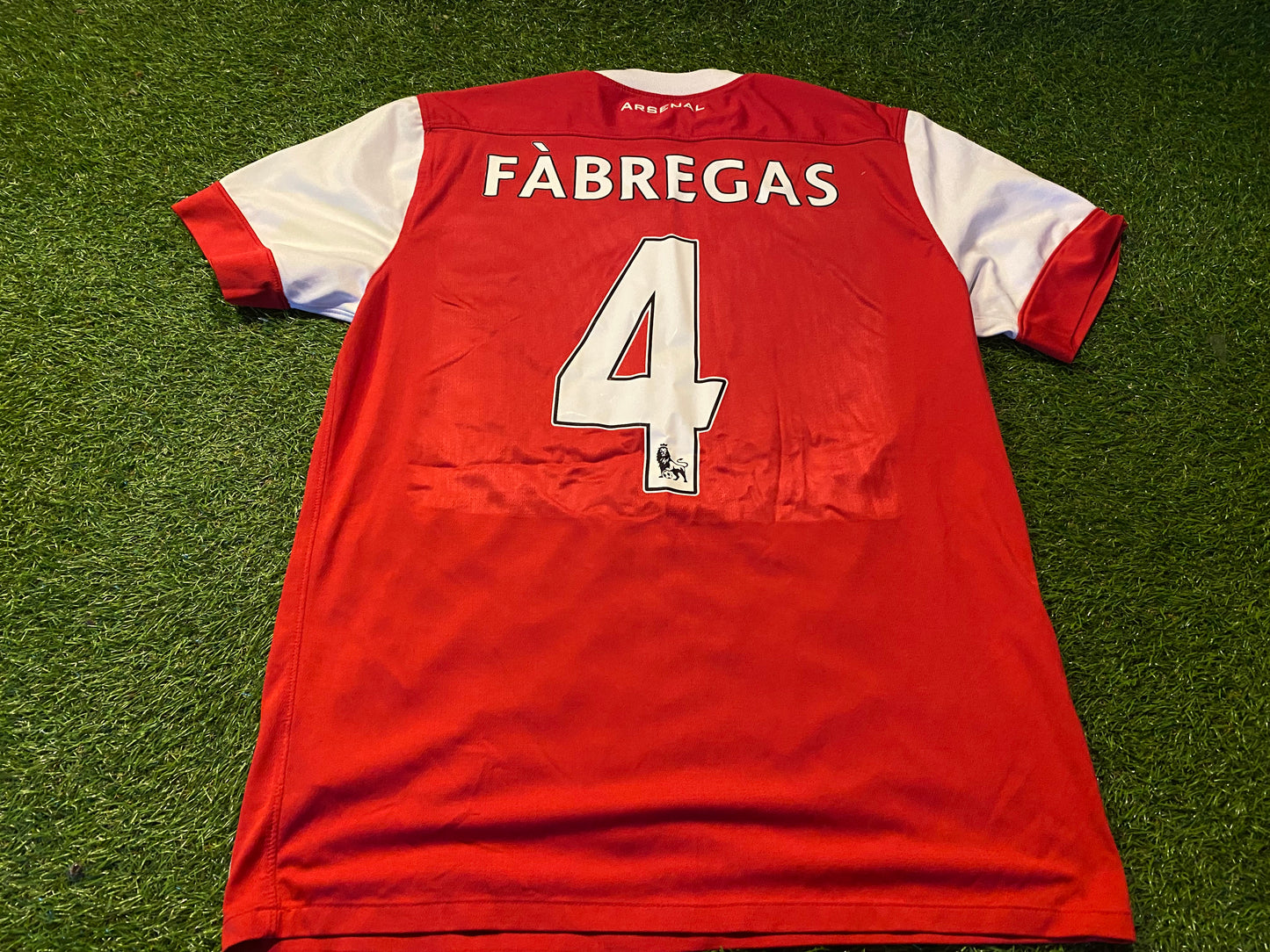 Arsenal England Football Soccer Large Mans Nike Made Fabregas no4 EPL Home Jersey